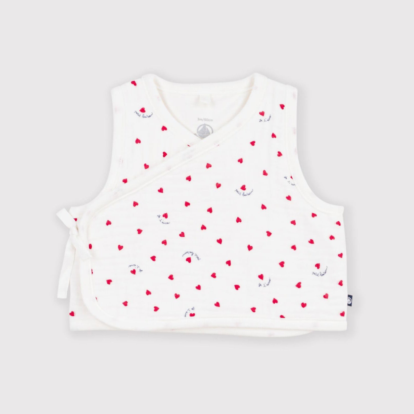 Petit Bateau-Babies' sleeveless cotton gauze cardigan