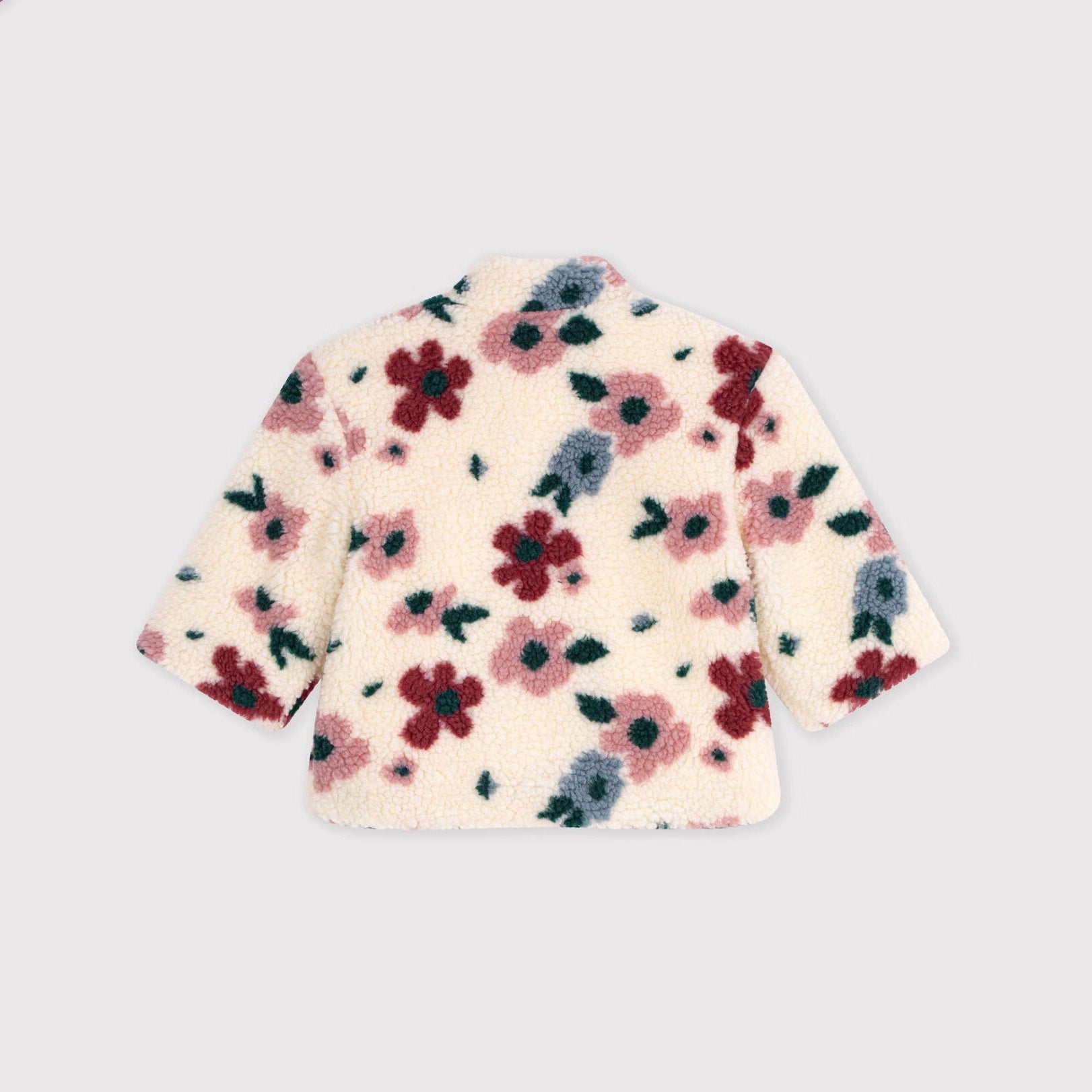 Petit Bateau-Baby Girls Veste Sherpa Milk/Multico