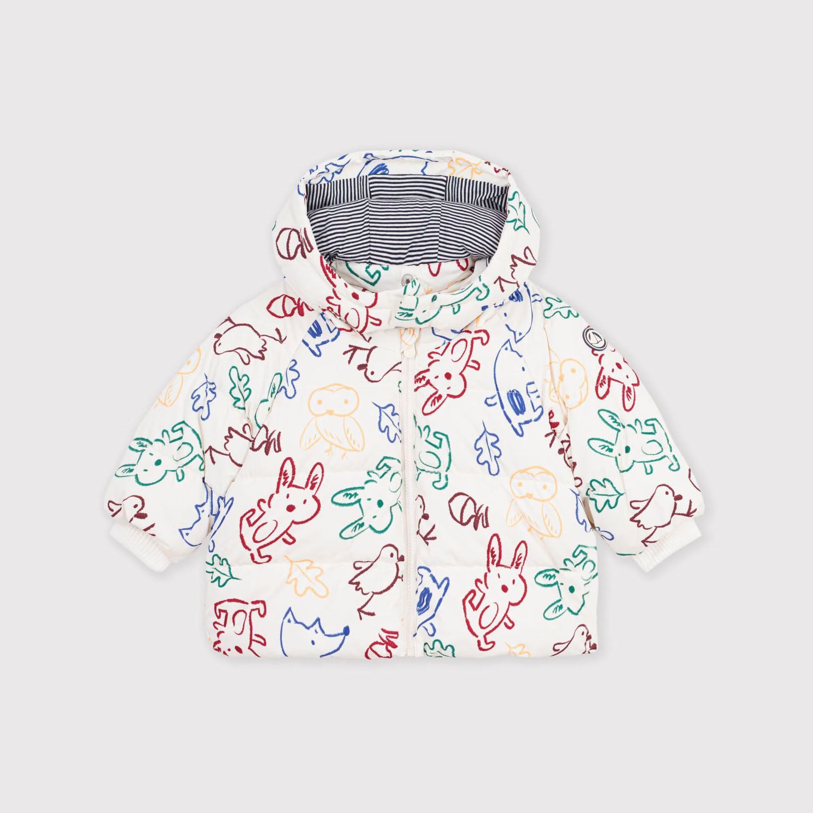 Petit Bateau-Baby Boys Doudoune Imprimee Milk/Multico
