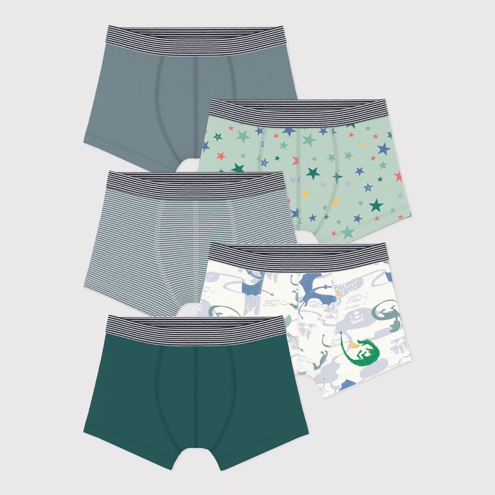 Petit Bateau-Boys 5 Boxers