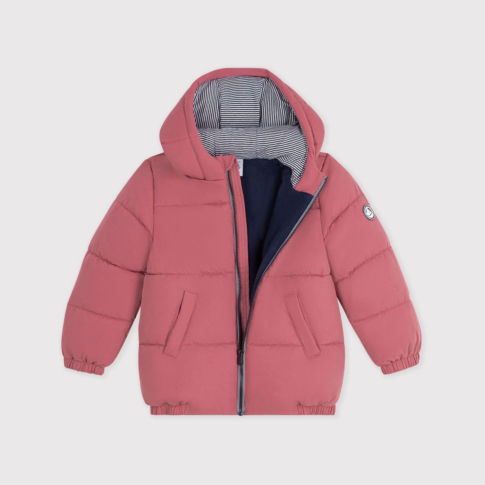 Petit Bateau-Girls plain puffer jacket