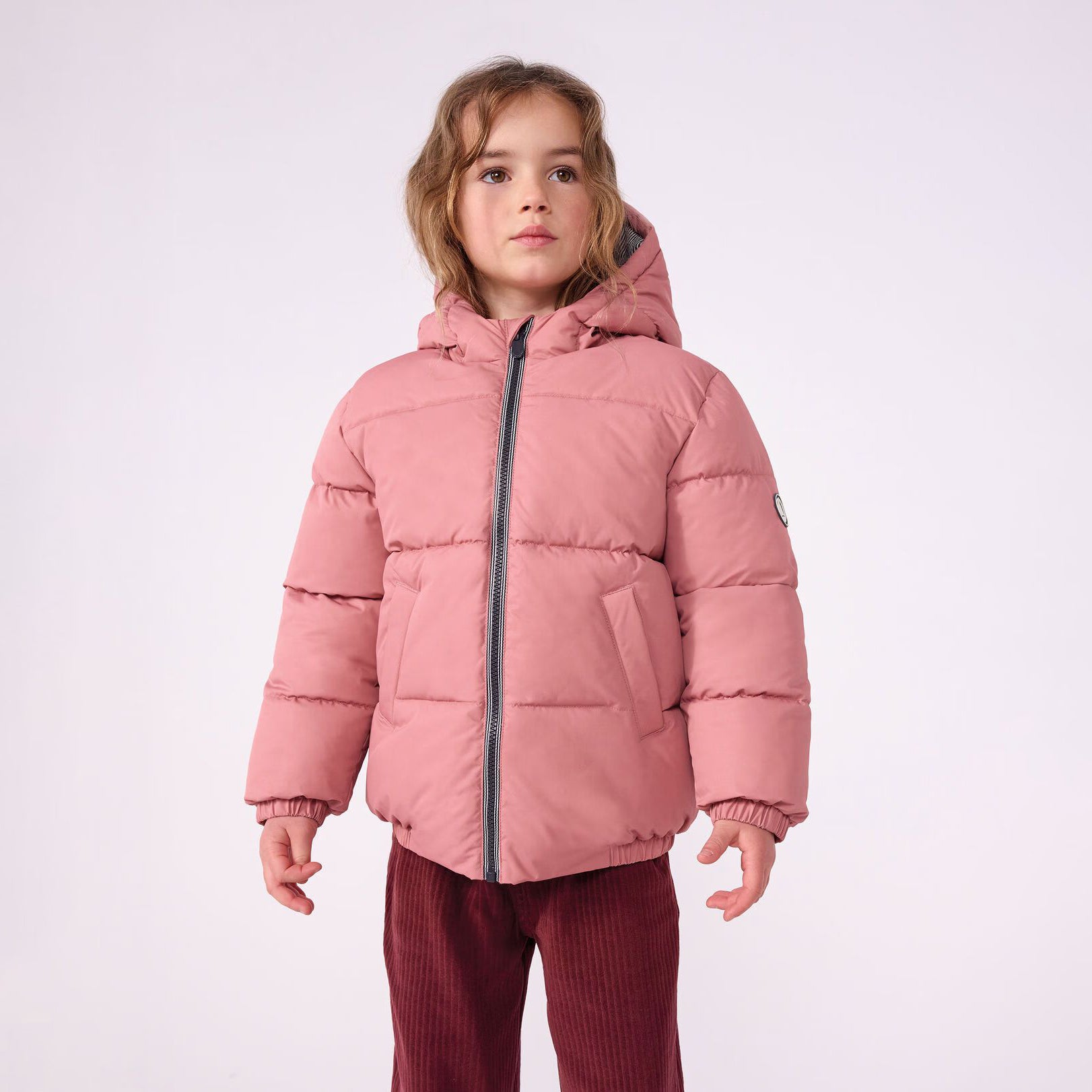 Petit Bateau-Girls plain puffer jacket