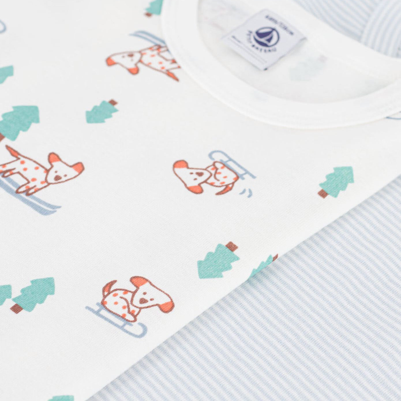 Petit Bateau-Boys 2 Tee Shirts Multicolor