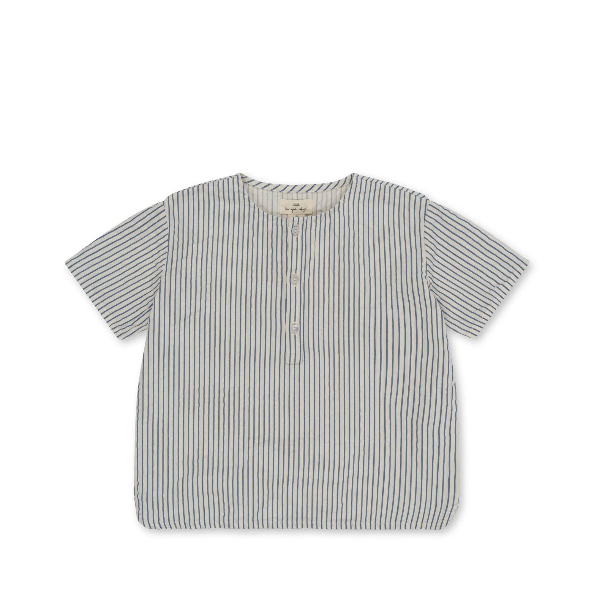 ACE SS SHIRT GOTS-STRIPE BLUIE