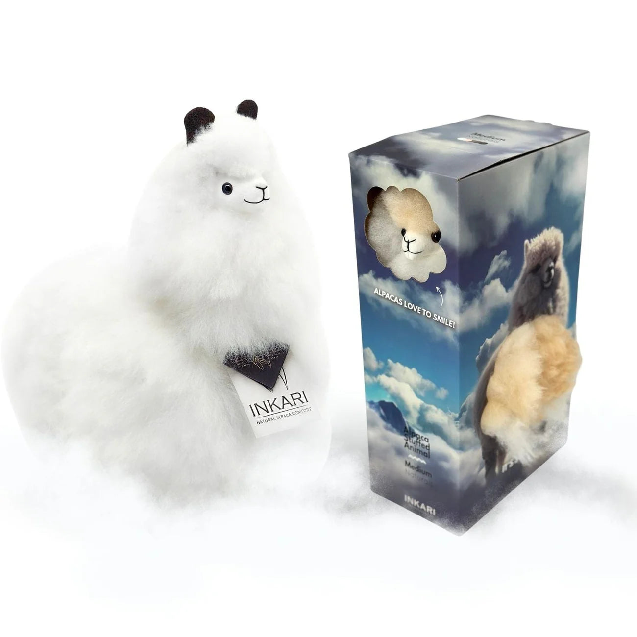Inkari-Naturals-Alpaca Toy Medium Ivory White