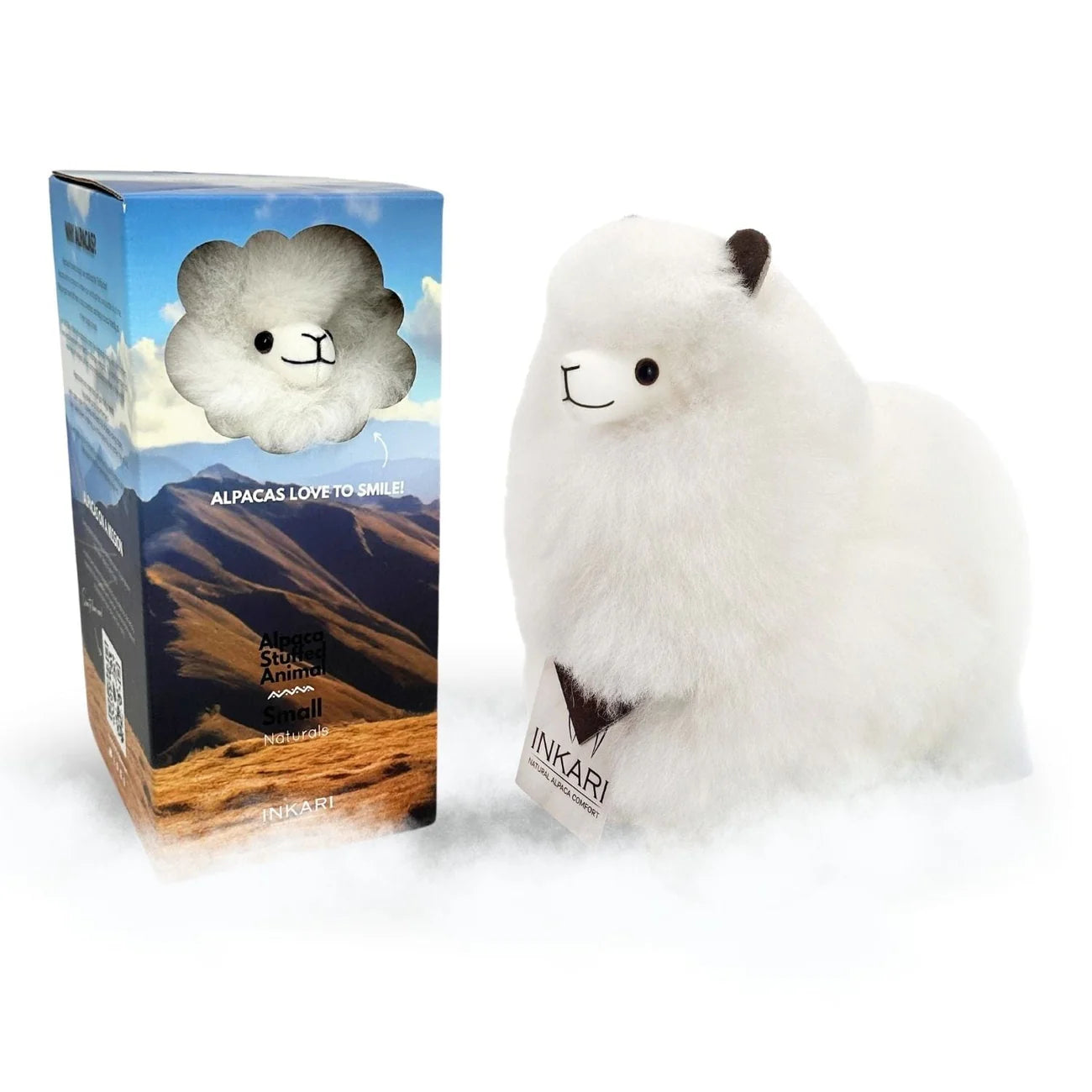 Inkari-Naturals-Alpaca Toy Small Ivory White