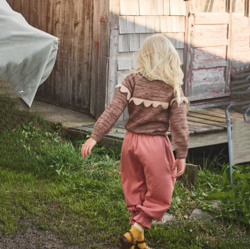 Misha & Puff-Scallop Yoke Sweater Affogato