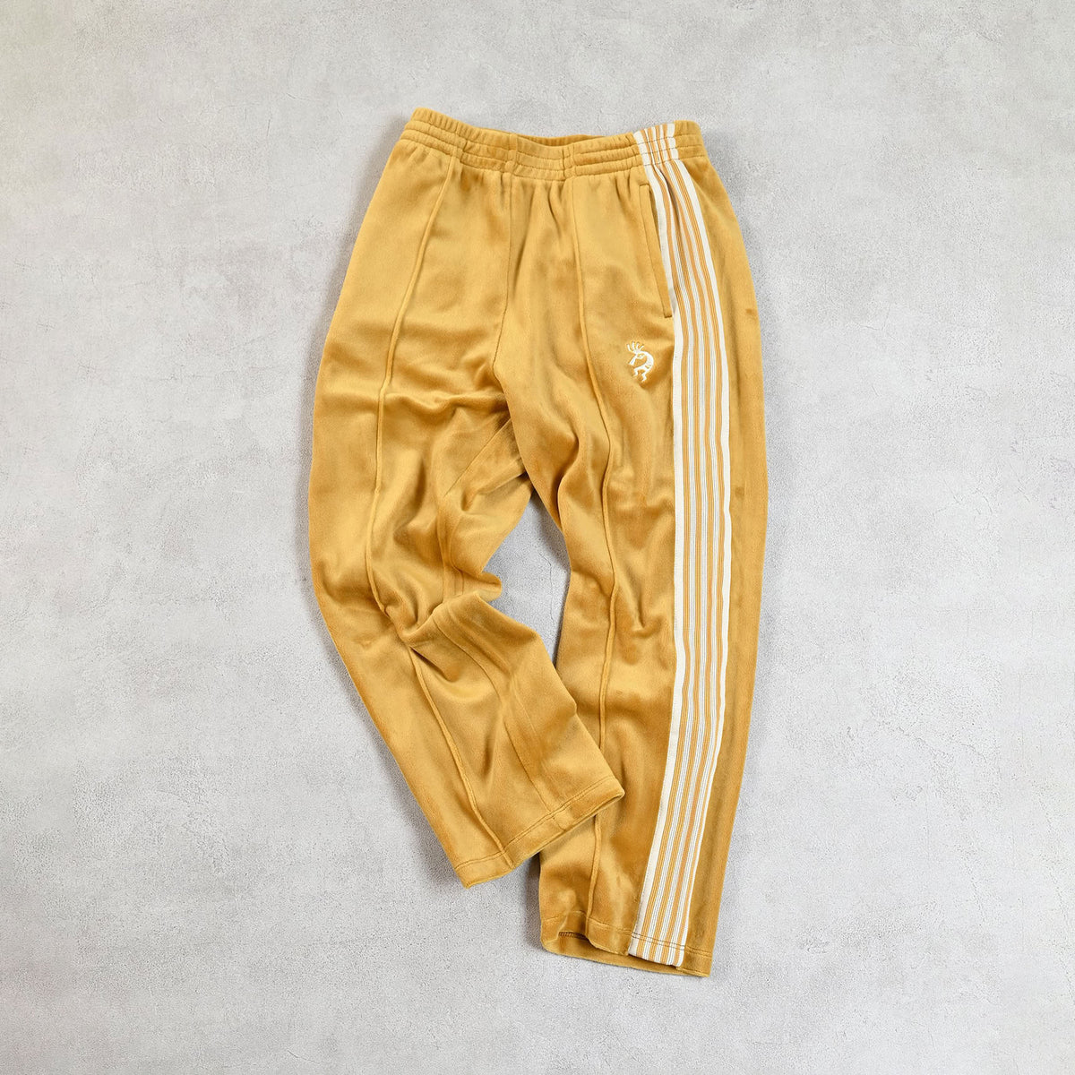 Markey's-Velour Track Pants Mustard