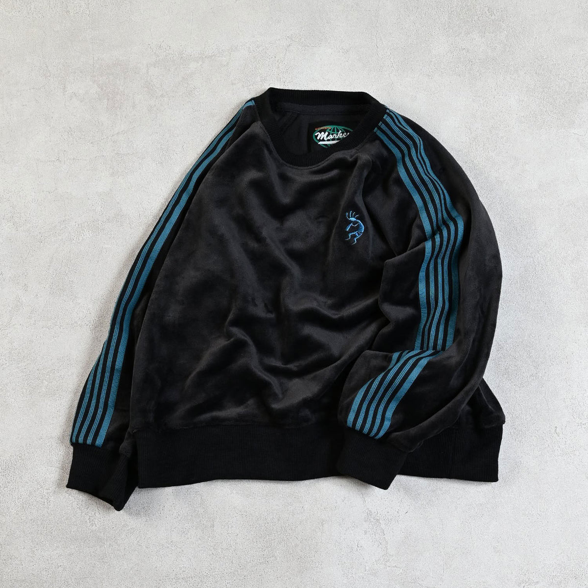 Markey's-Velour Track Pullover Black