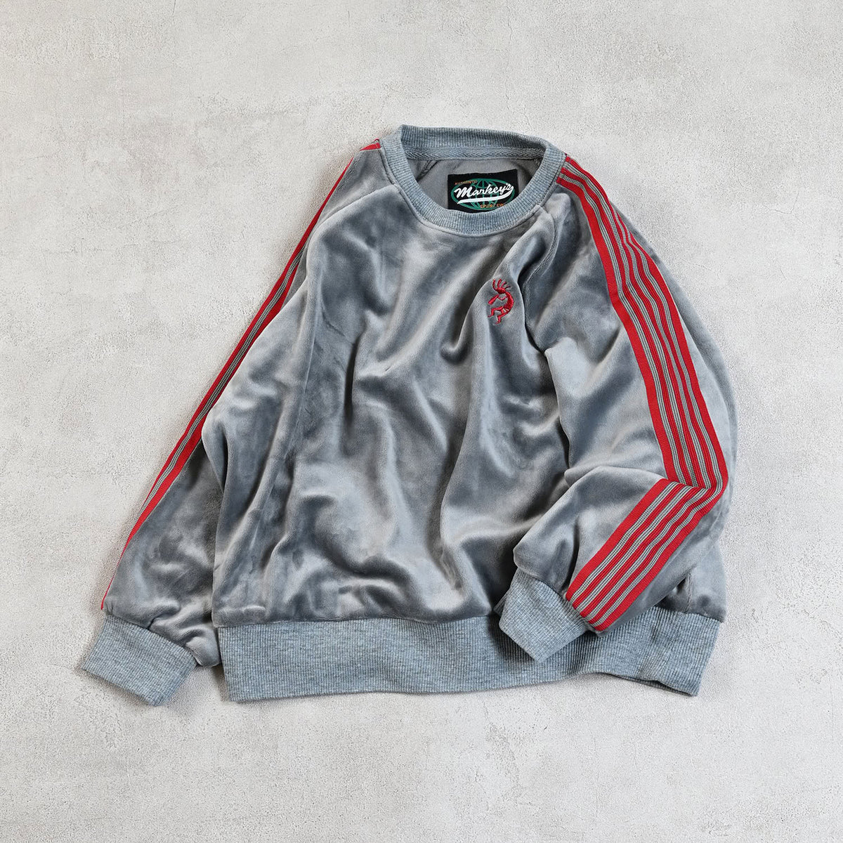 Markey's-Velour Track Pullover Gray