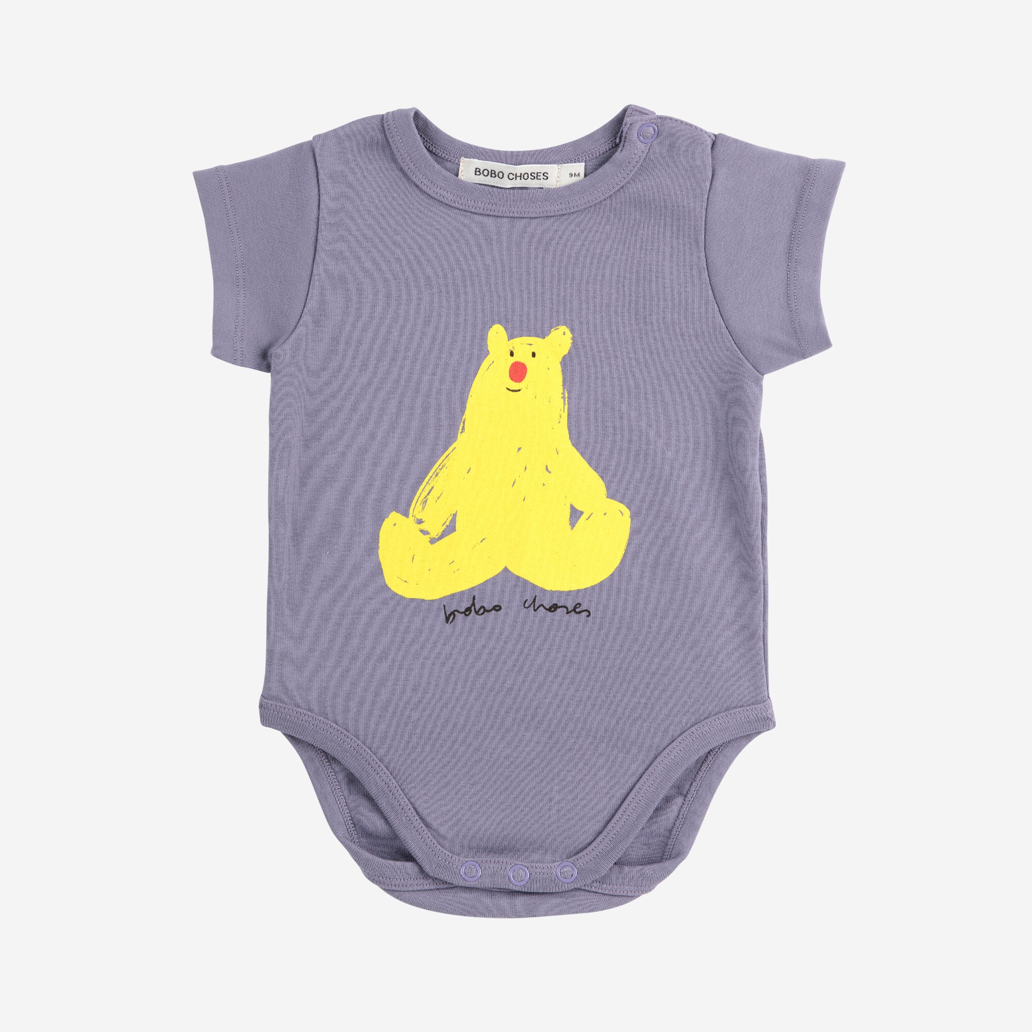 Baby Dark Purple Hug Me Bear Bodysuit