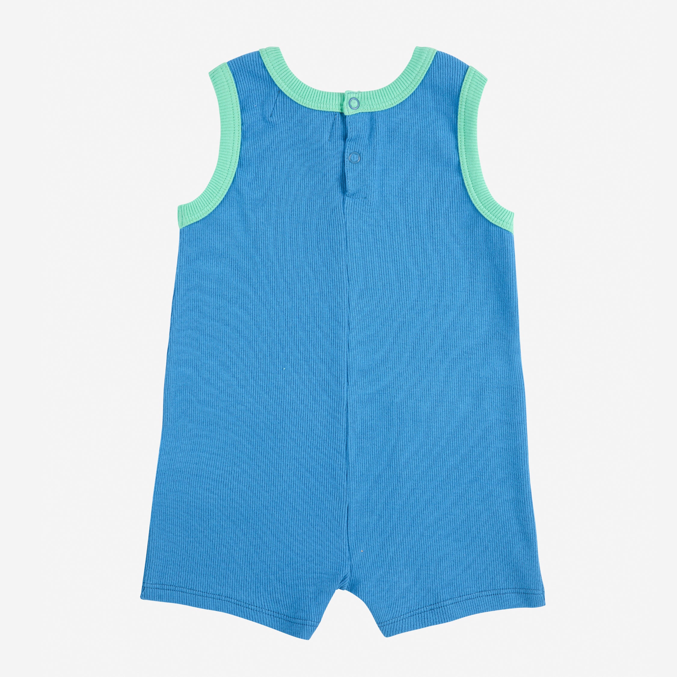 Baby Boys Smiling Blue Playsuit