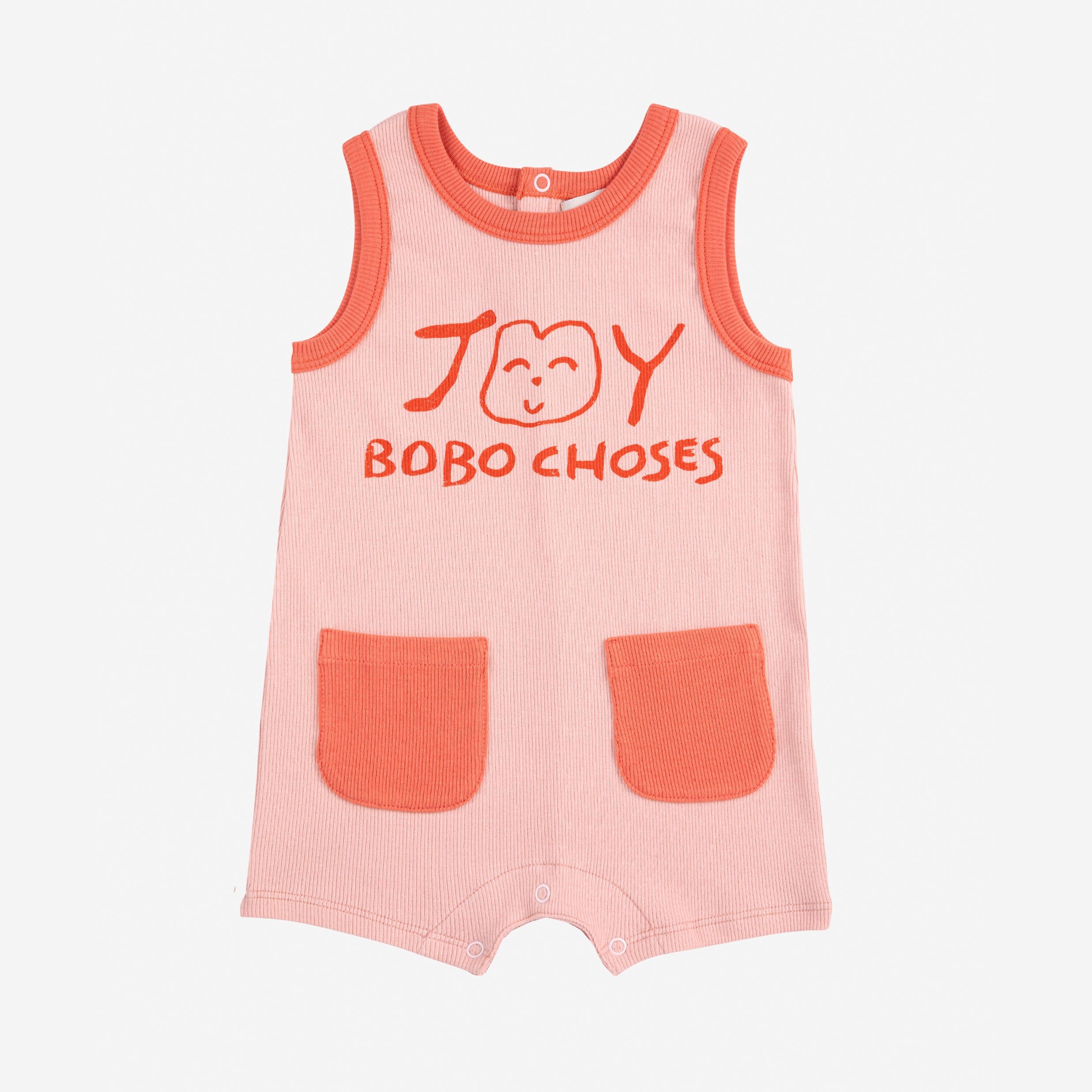 Baby Girls Smiling Pink Playsuit