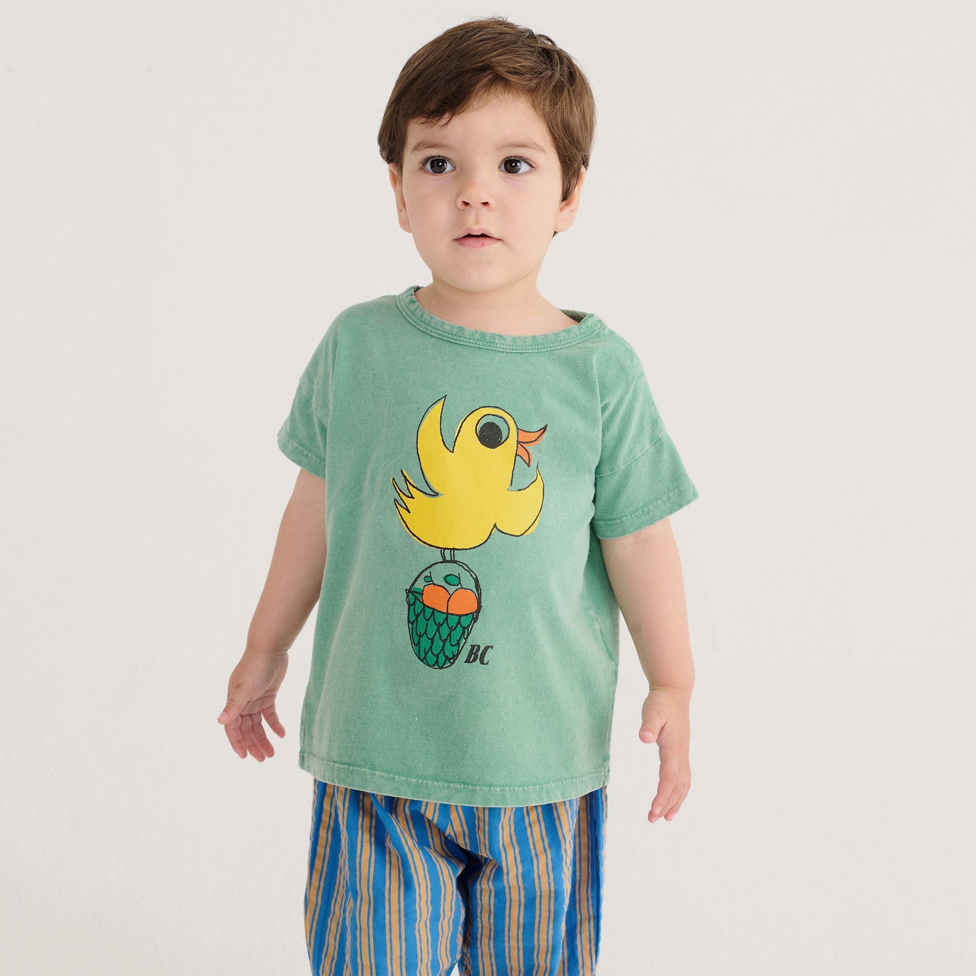 Bobo Choses-Baby Flying Oranges T-Shirt Green
