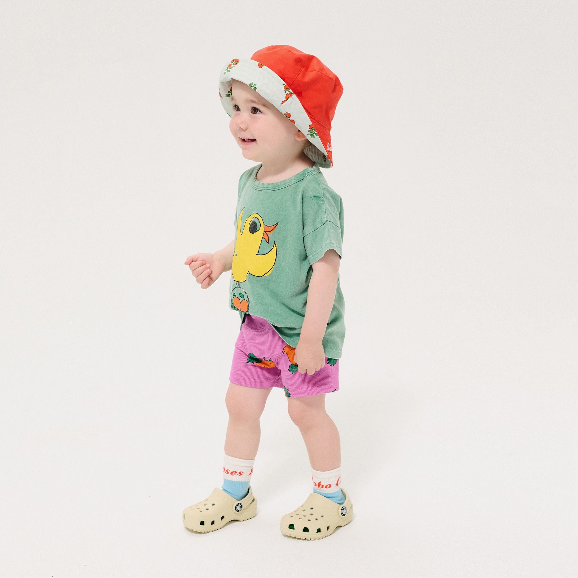Bobo Choses-Baby Flying Oranges T-Shirt Green