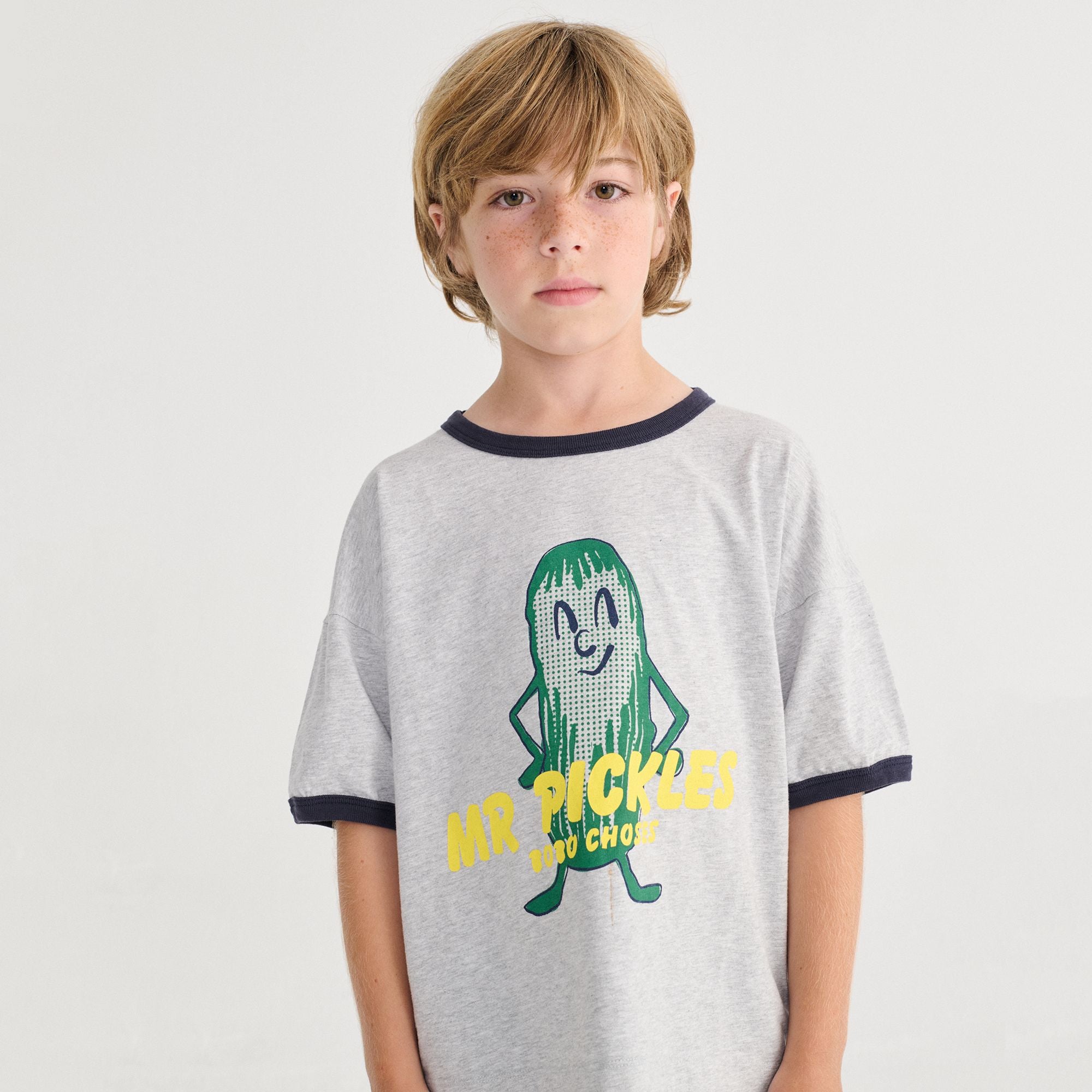 Bobo Choses-Kid Mr Pickles T-Shirt Heather Grey