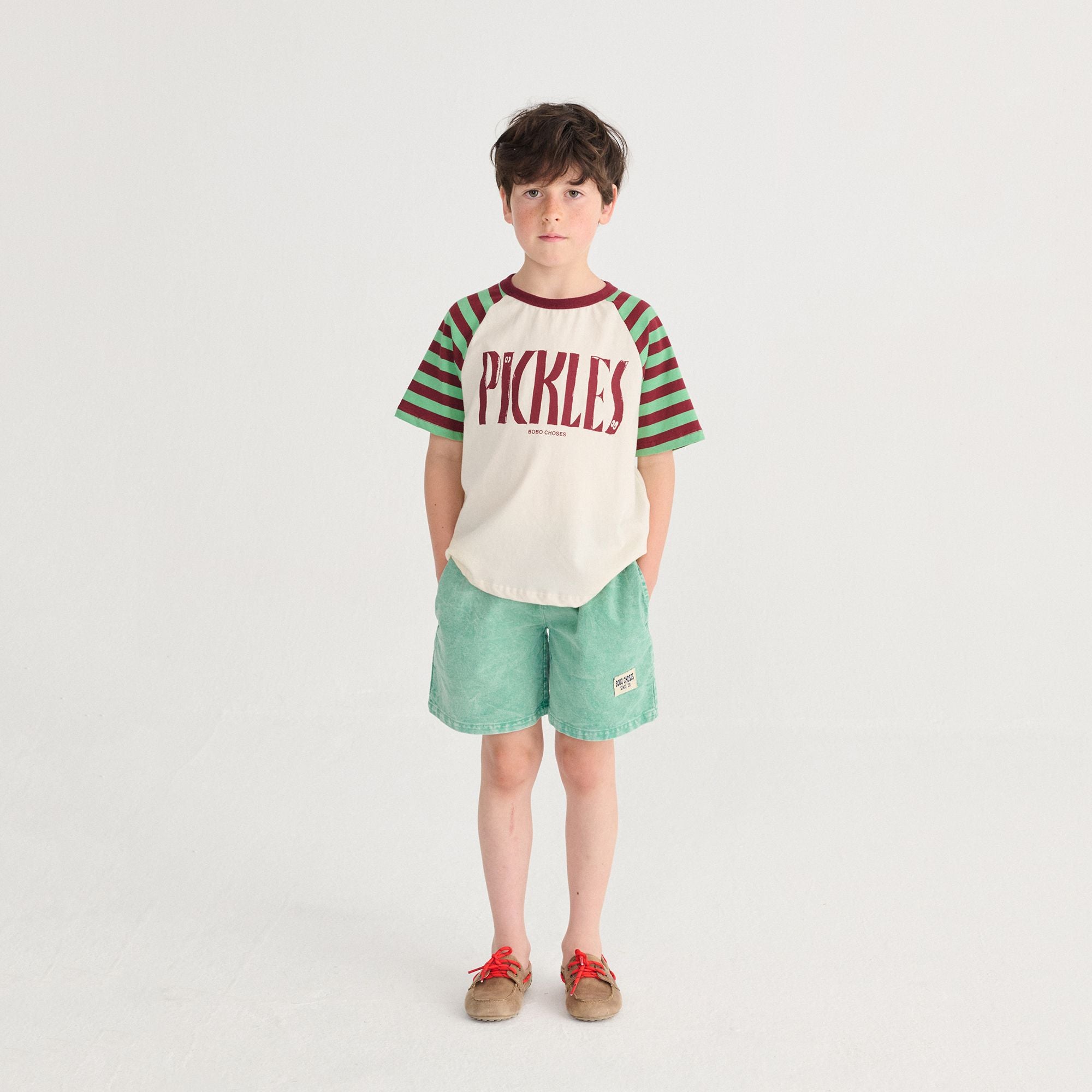 Bobo Choses-Kid Spicy Pickles Raglan T-Shirt Offwhite