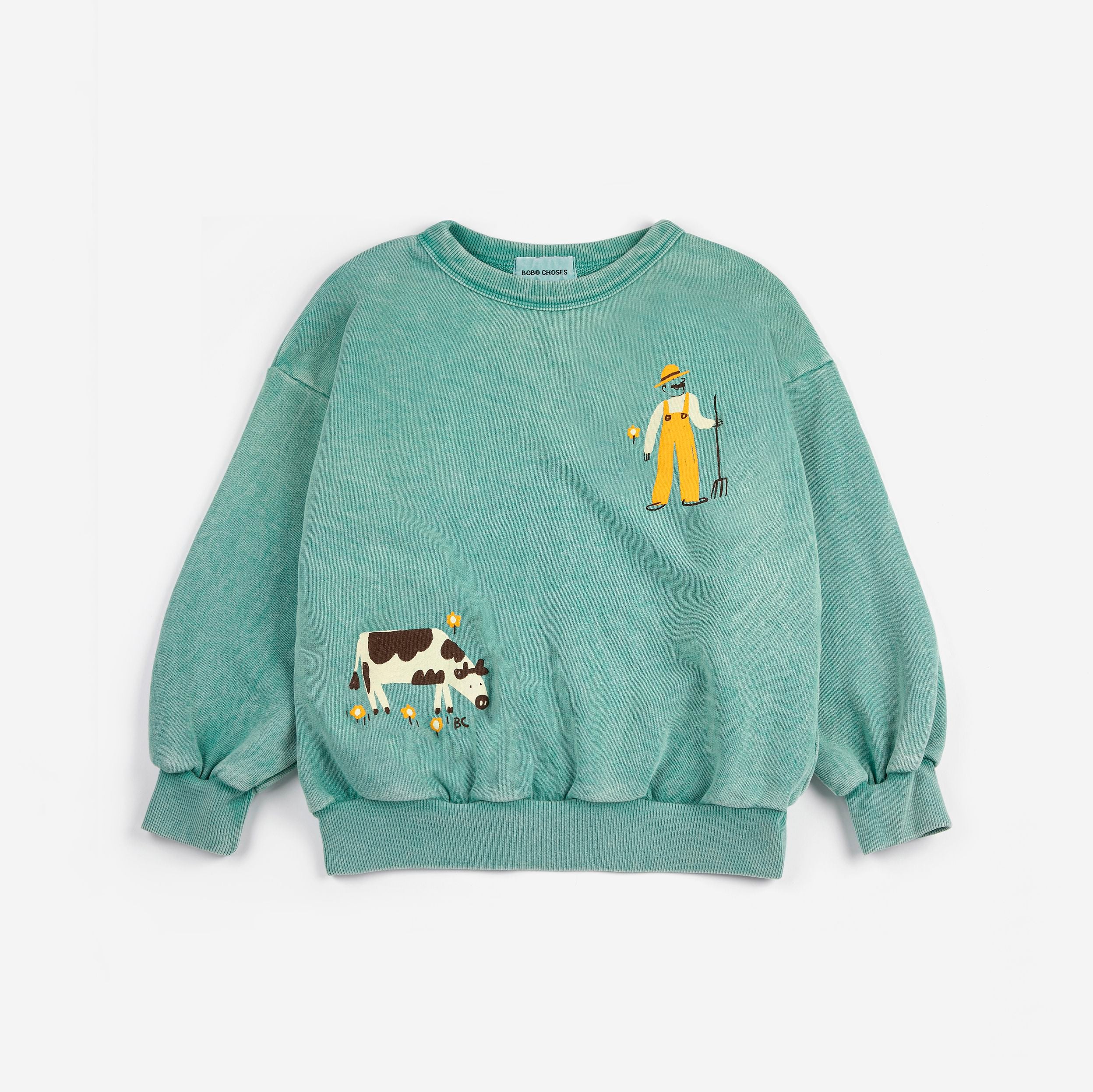 Bobo Choses-Kid Farm Adventure Sweatshirt Green