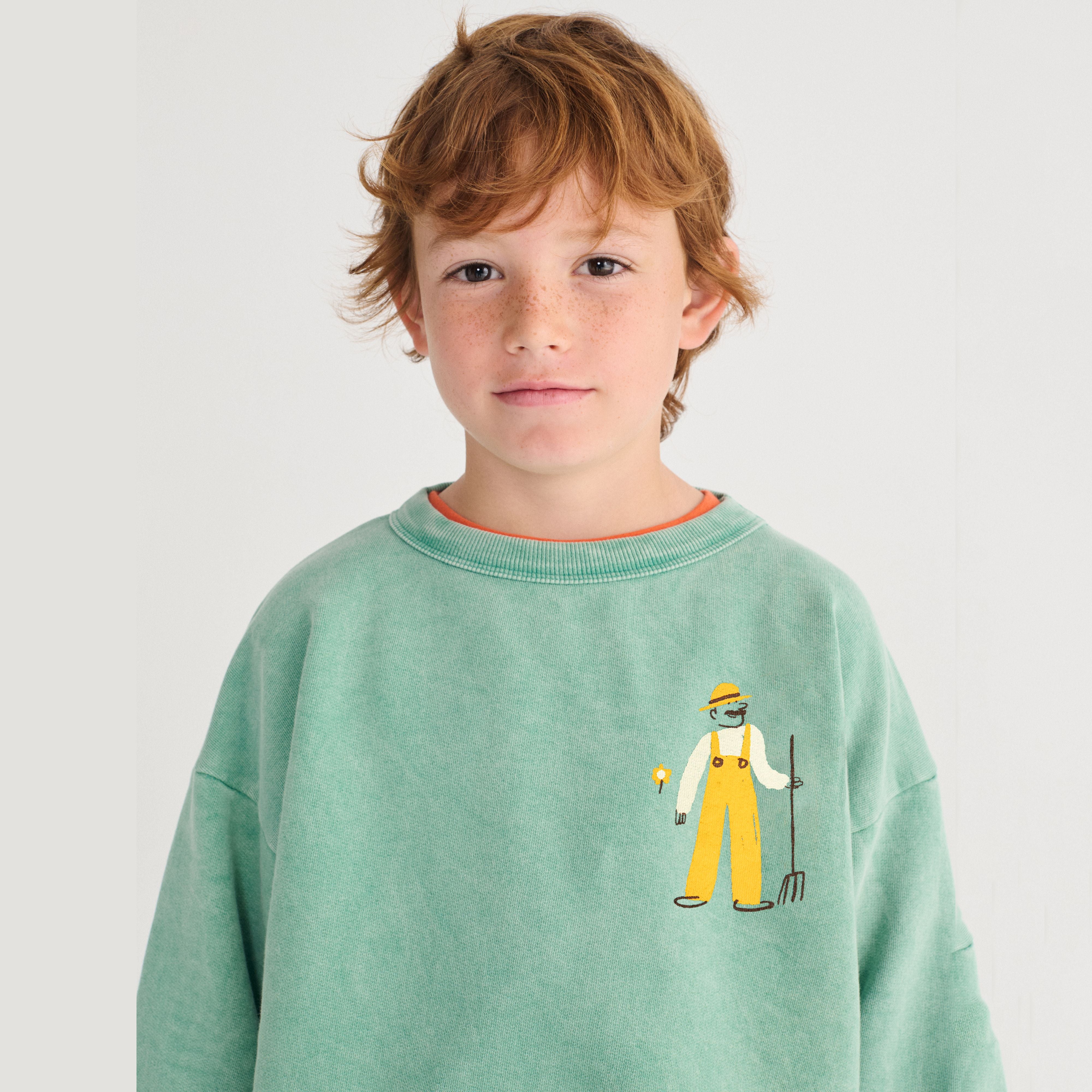 Bobo Choses-Kid Farm Adventure Sweatshirt Green
