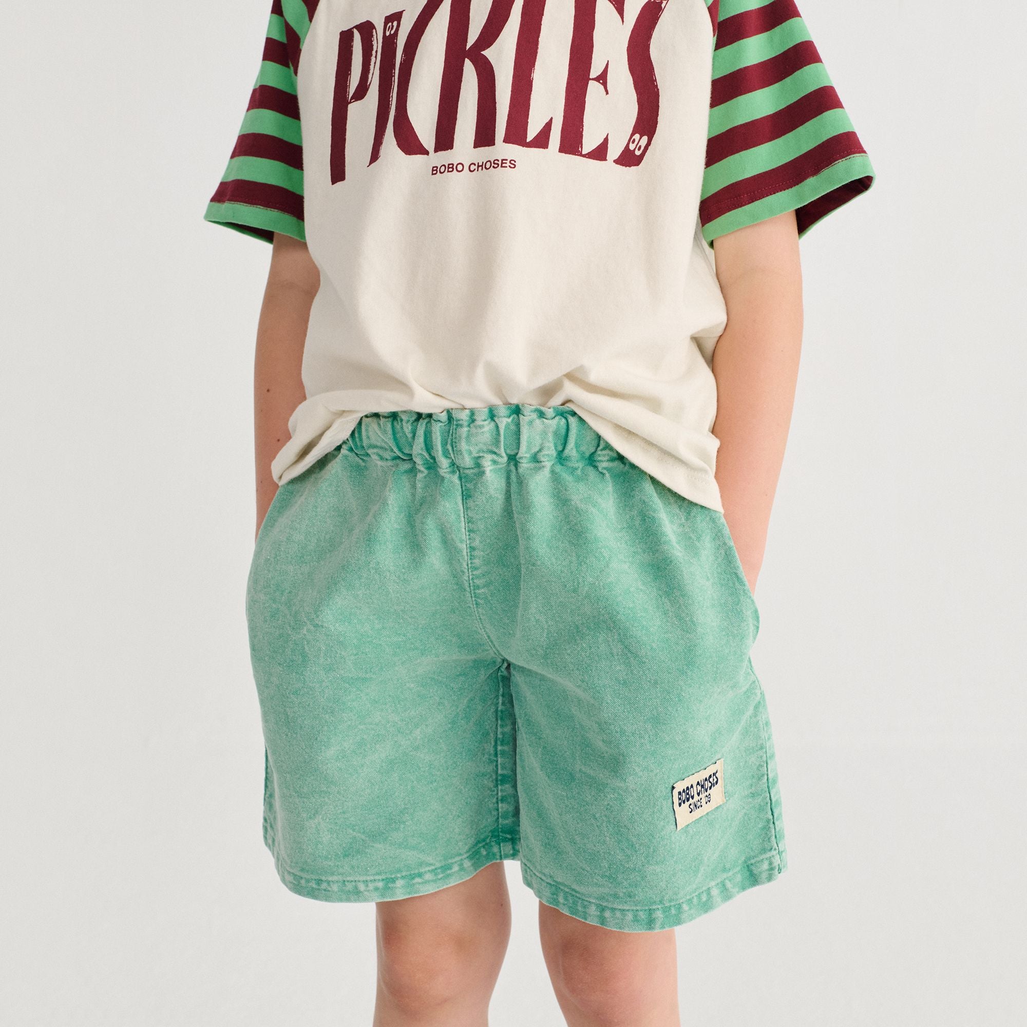 Bobo Choses-Kid Bobo Choses Since 09 Woven Bermuda Shorts Green