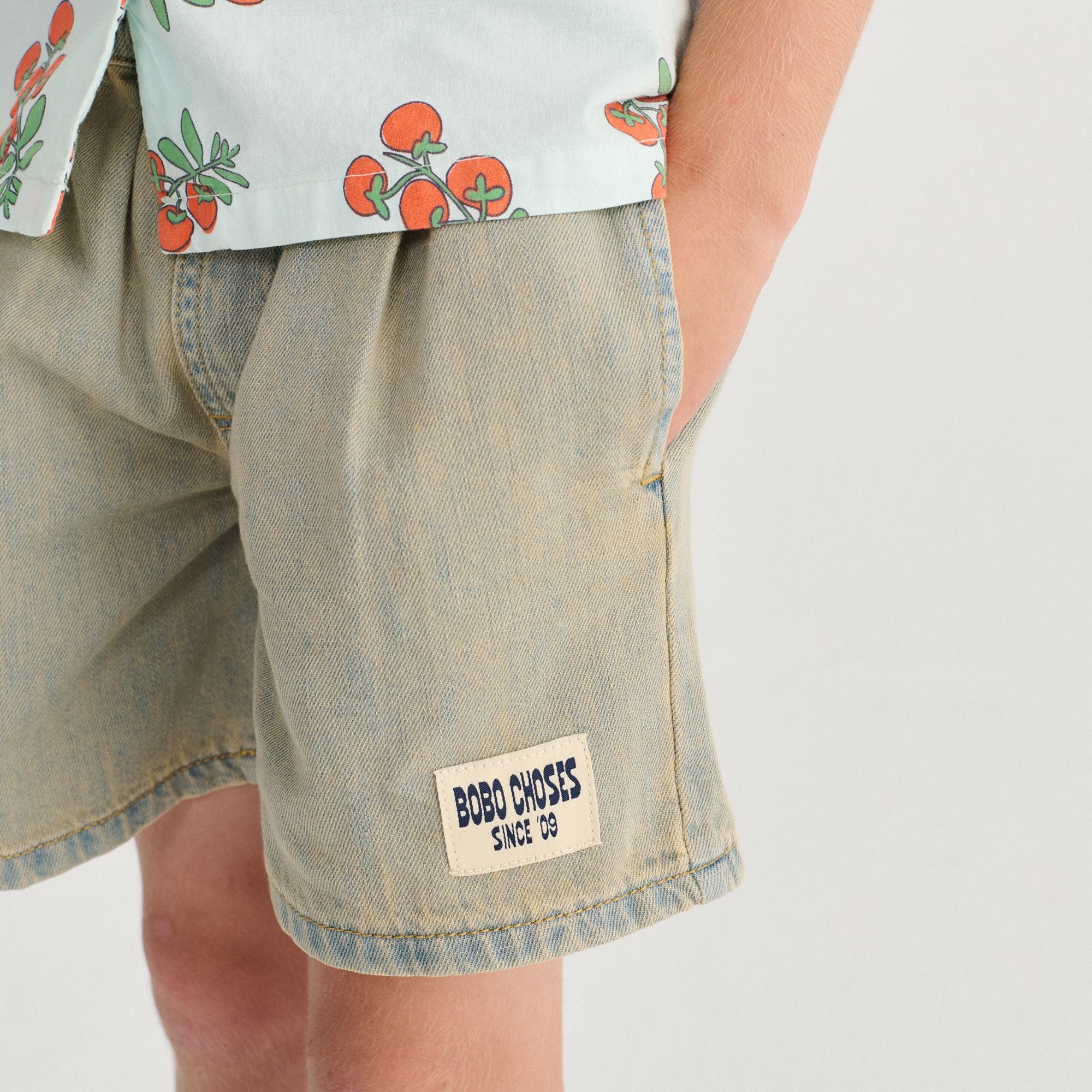 Bobo Choses-Kid Bobo Choses Since 09 Denim Bermuda Shorts Prussian Blue