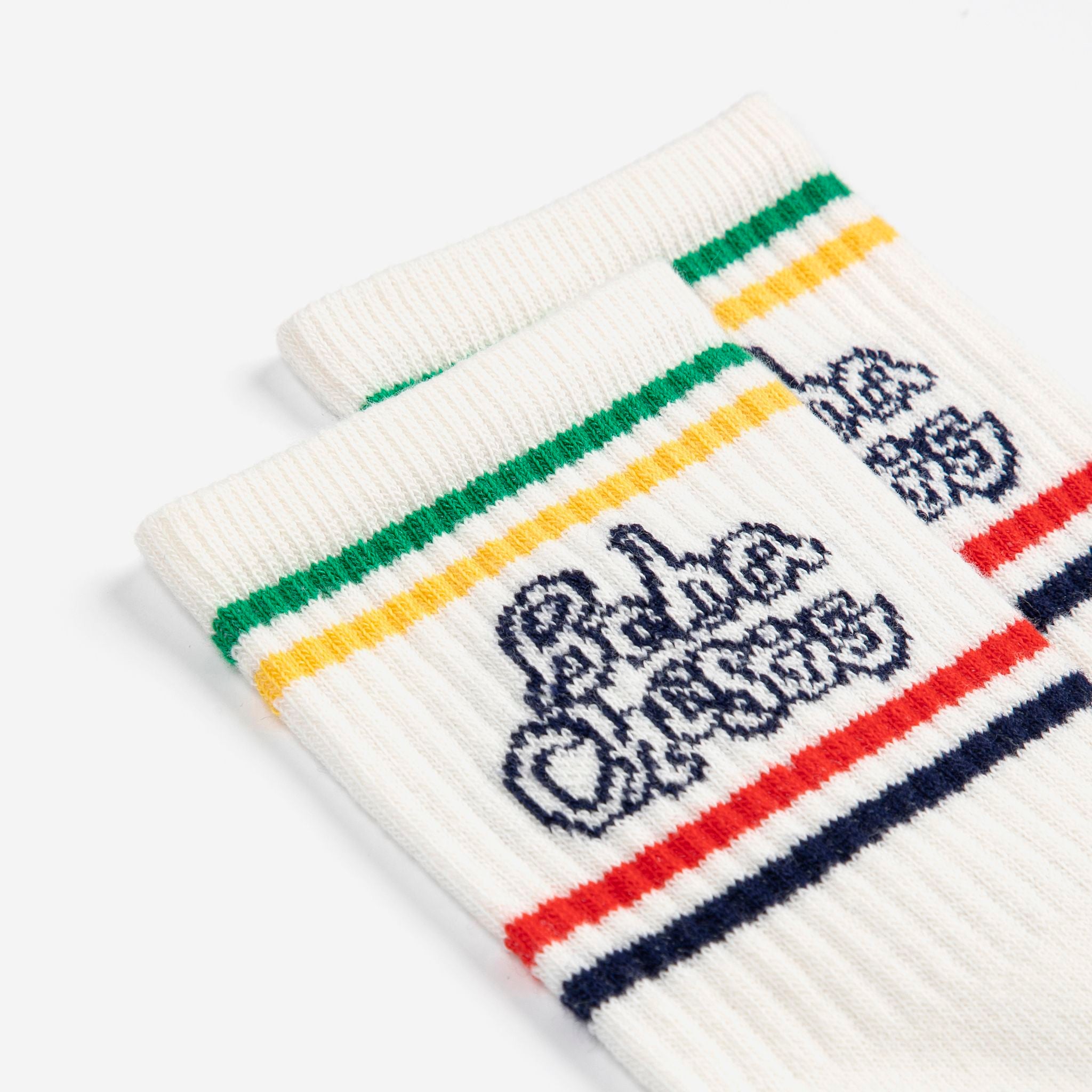 Bobo Choses-Kid Bobo Choses By Hand Short Socks Offwhite