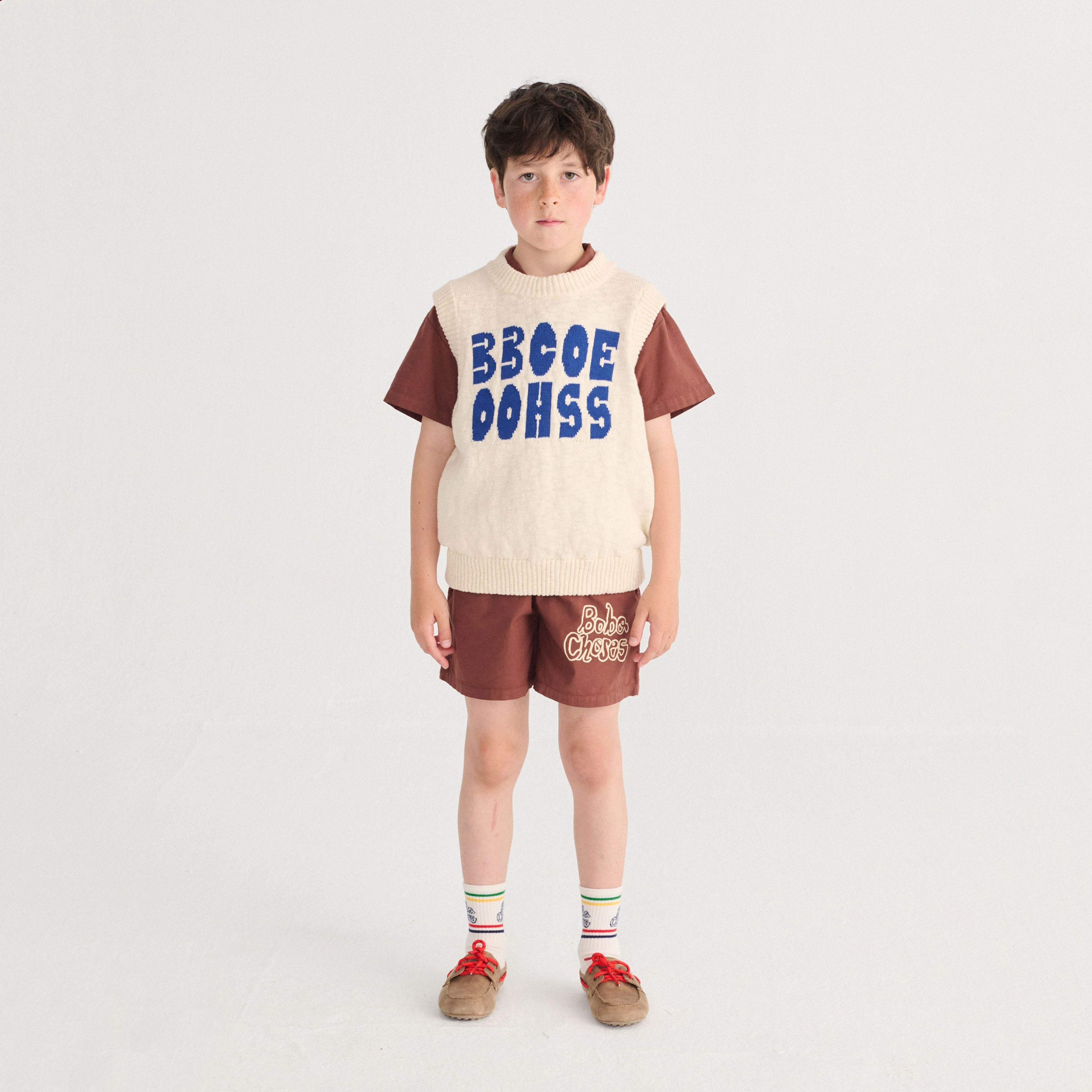 Bobo Choses-Kid Bobo Choses By Hand Short Socks Offwhite