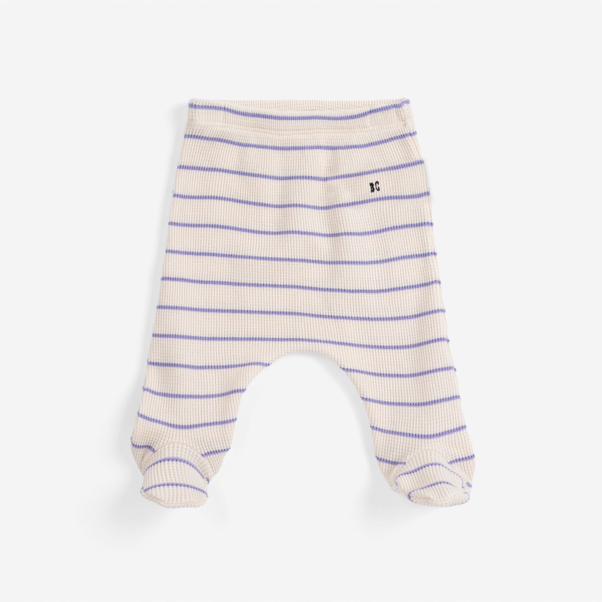 Bobo Choses-Baby Bobo Choses Stripes Footed Leggings Offwhite