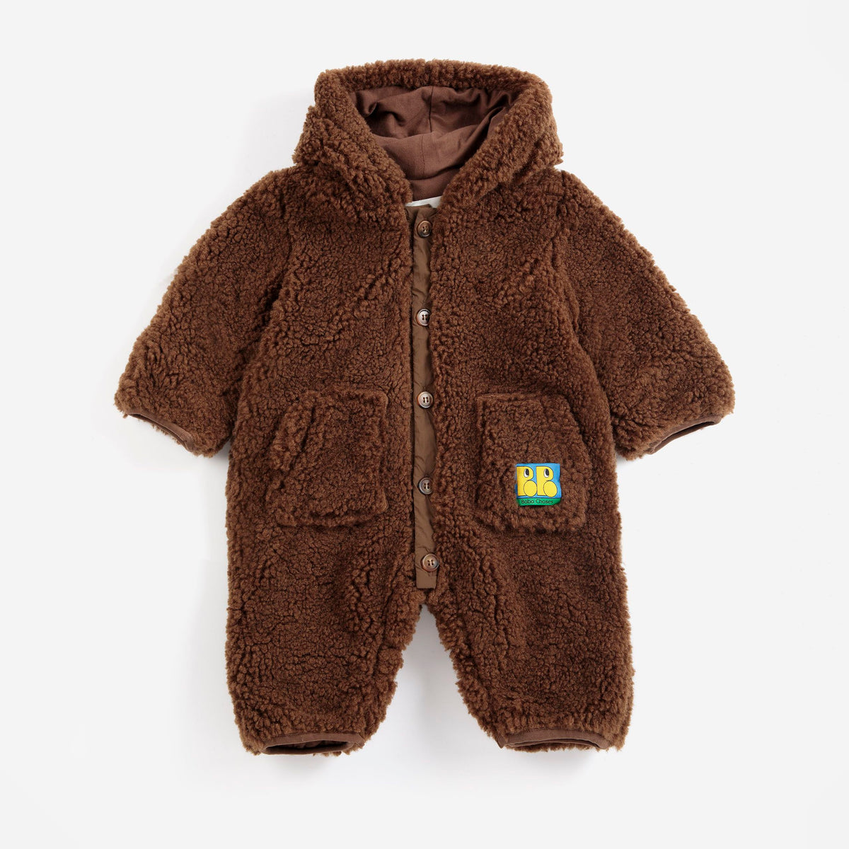 Bobo Choses-Baby Bobo Choses Sheepskin Overall Dark Brown
