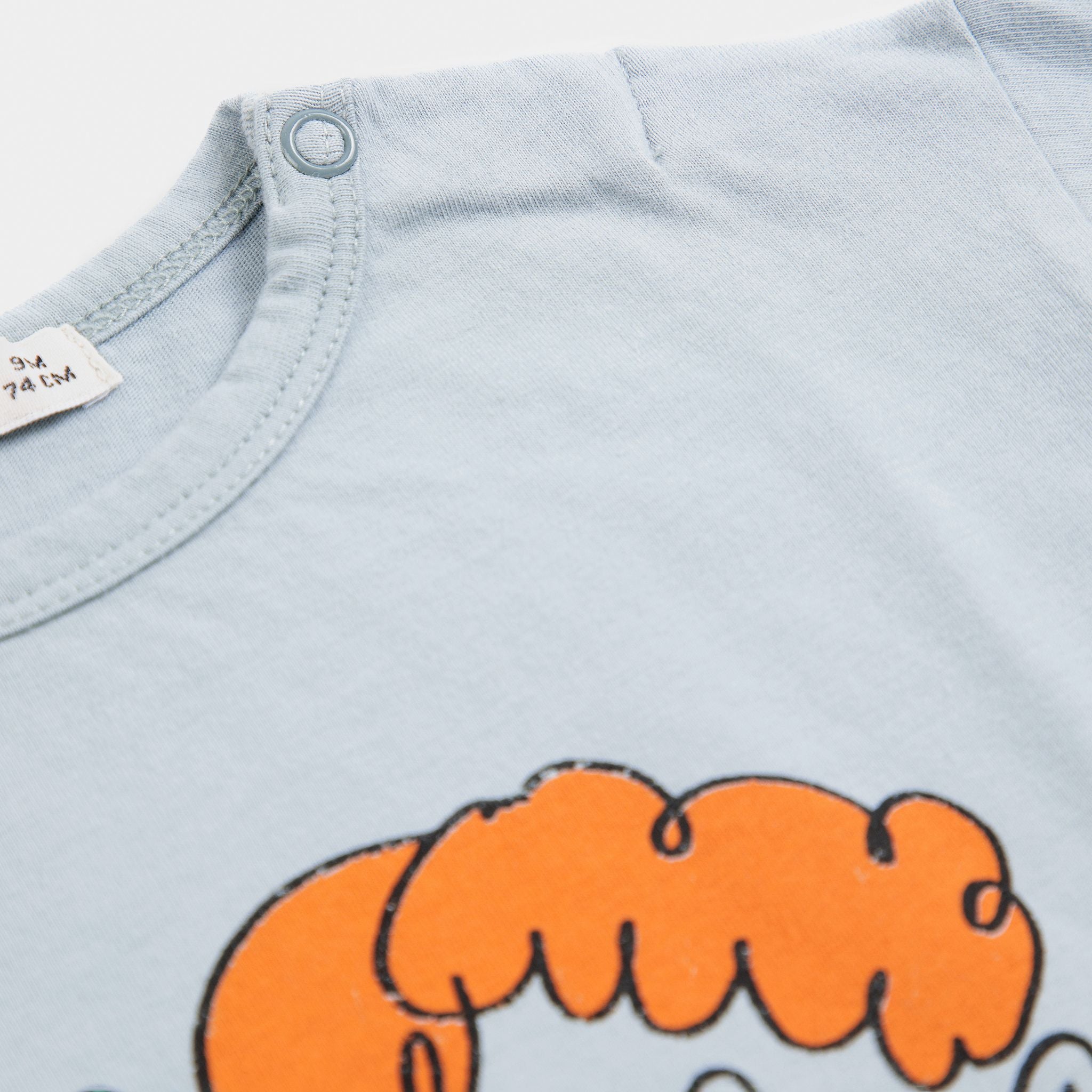 Bobo Choses-Baby Hug Hairy Monster T-Shirt Light Blue