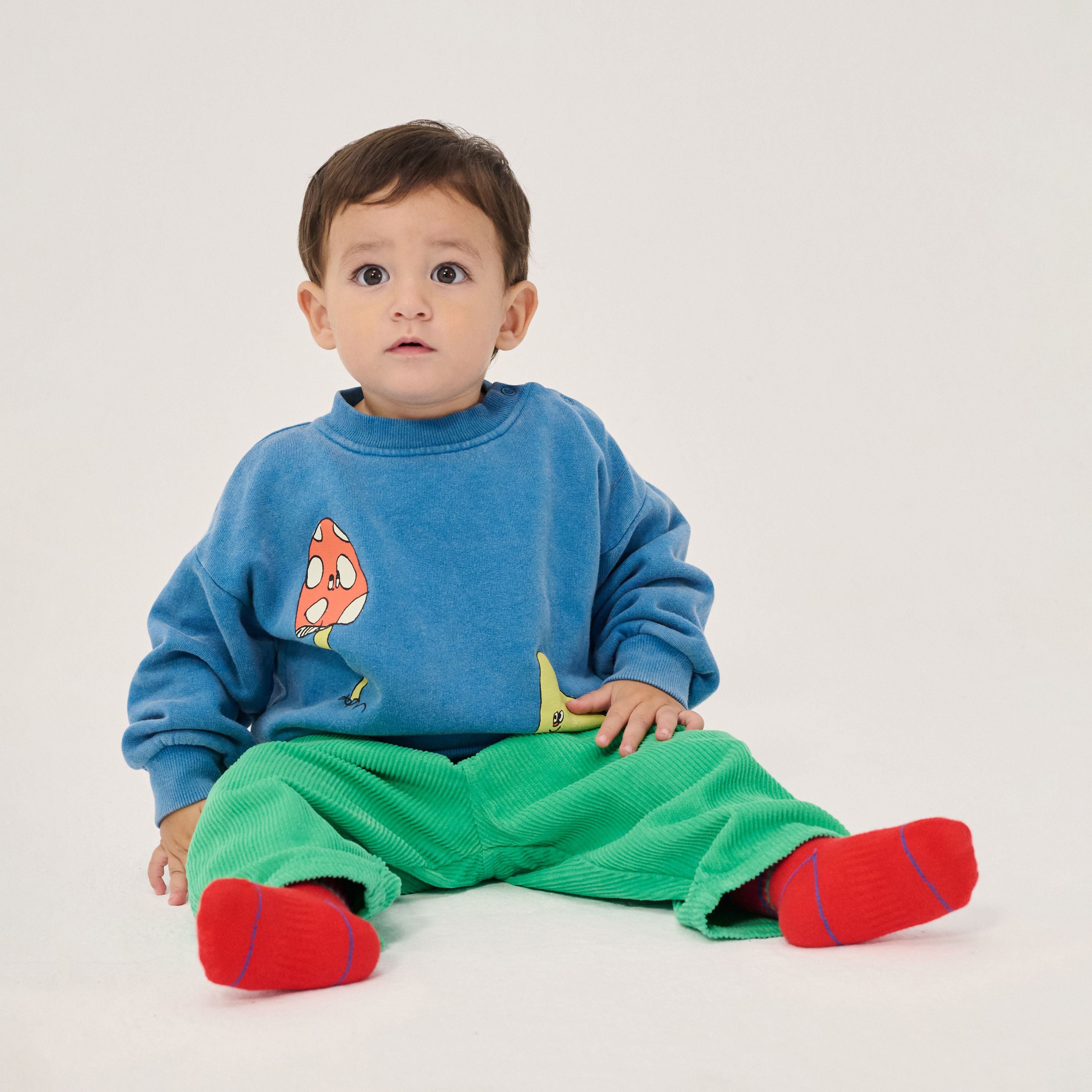 Bobo Choses-Baby Mush Monster Duo Sweatshirt Blue