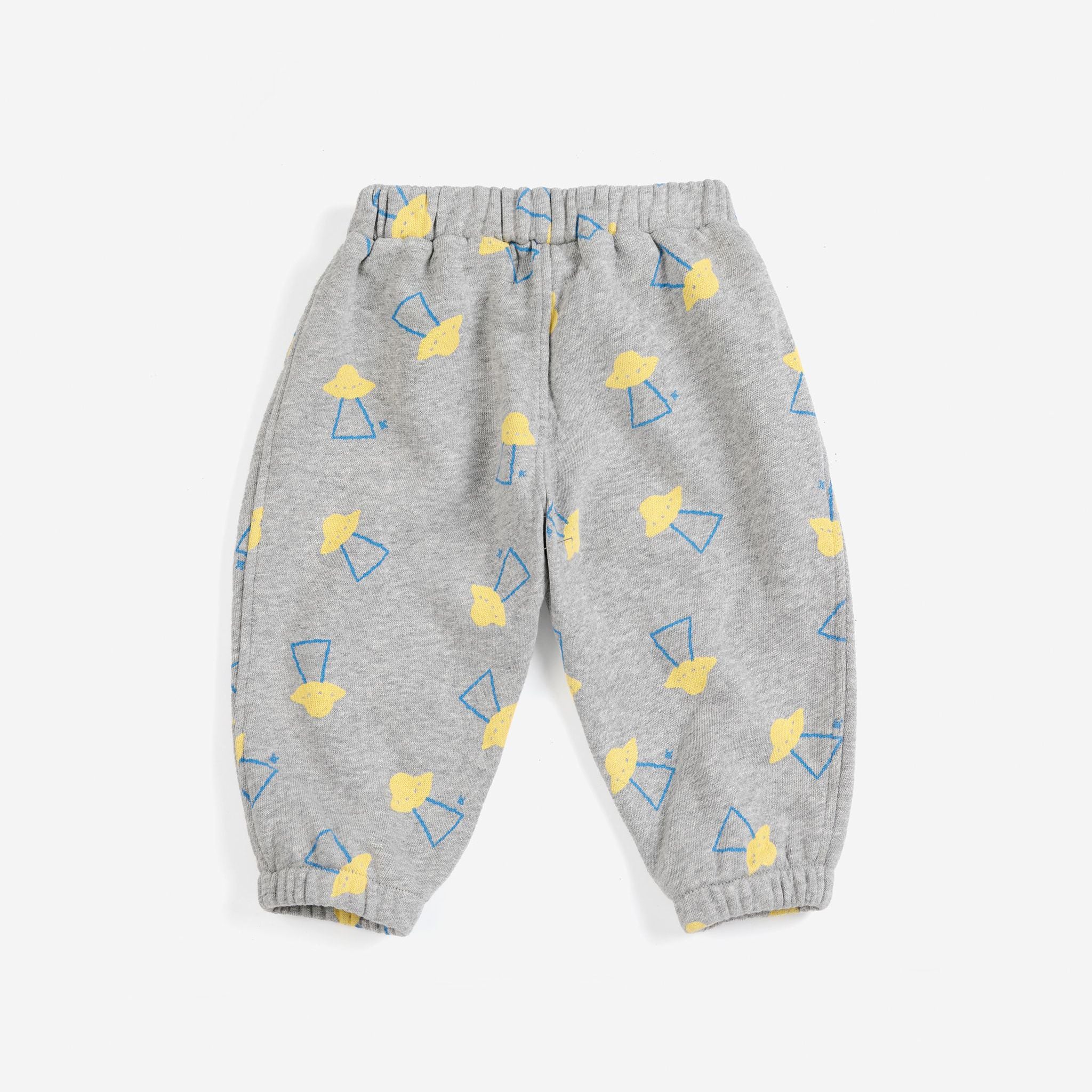 Bobo Choses-Baby Pixel Abduction All Over Jogging Pants Light Heather Grey