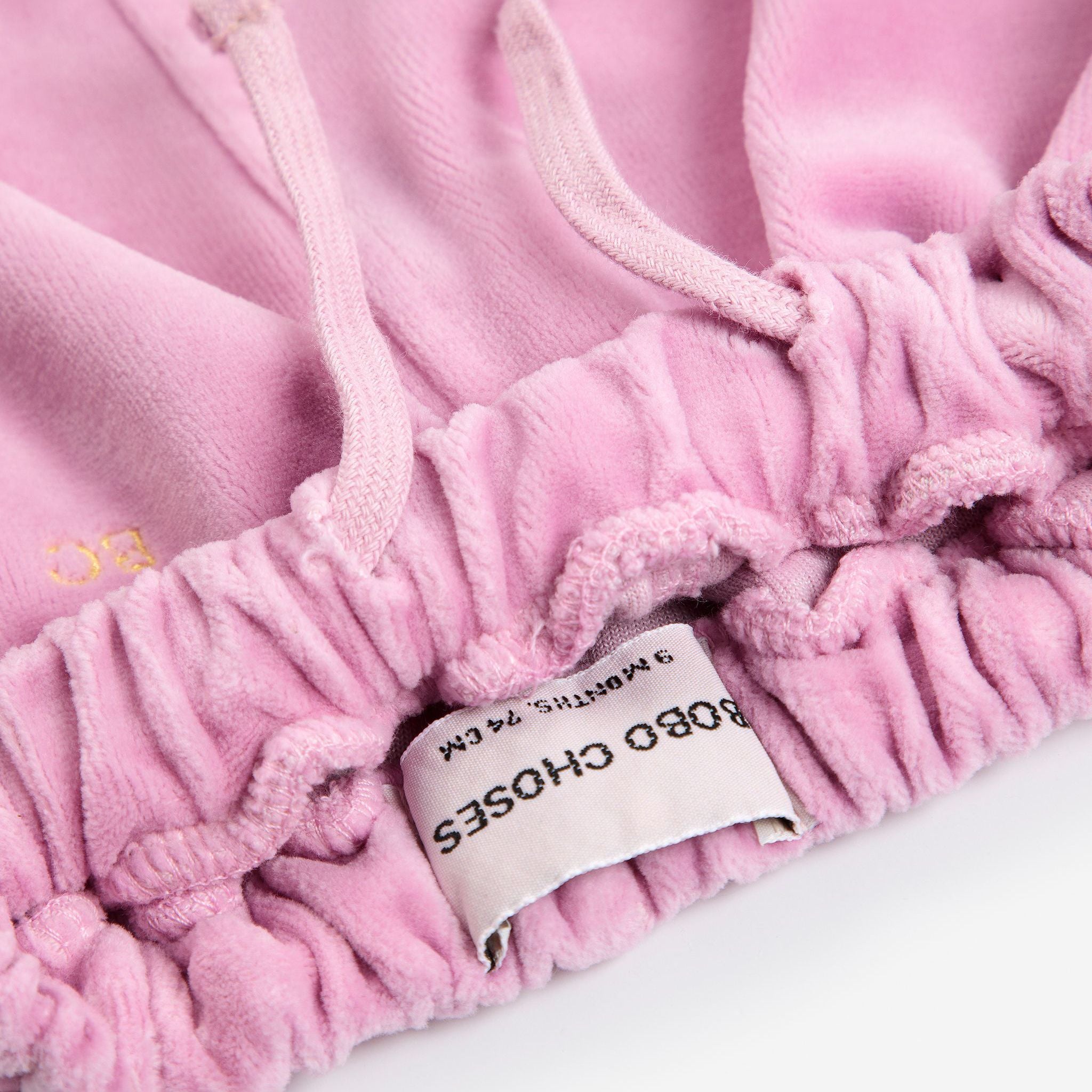 Bobo Choses-Baby Bc Velvet Jogging Pants Pink