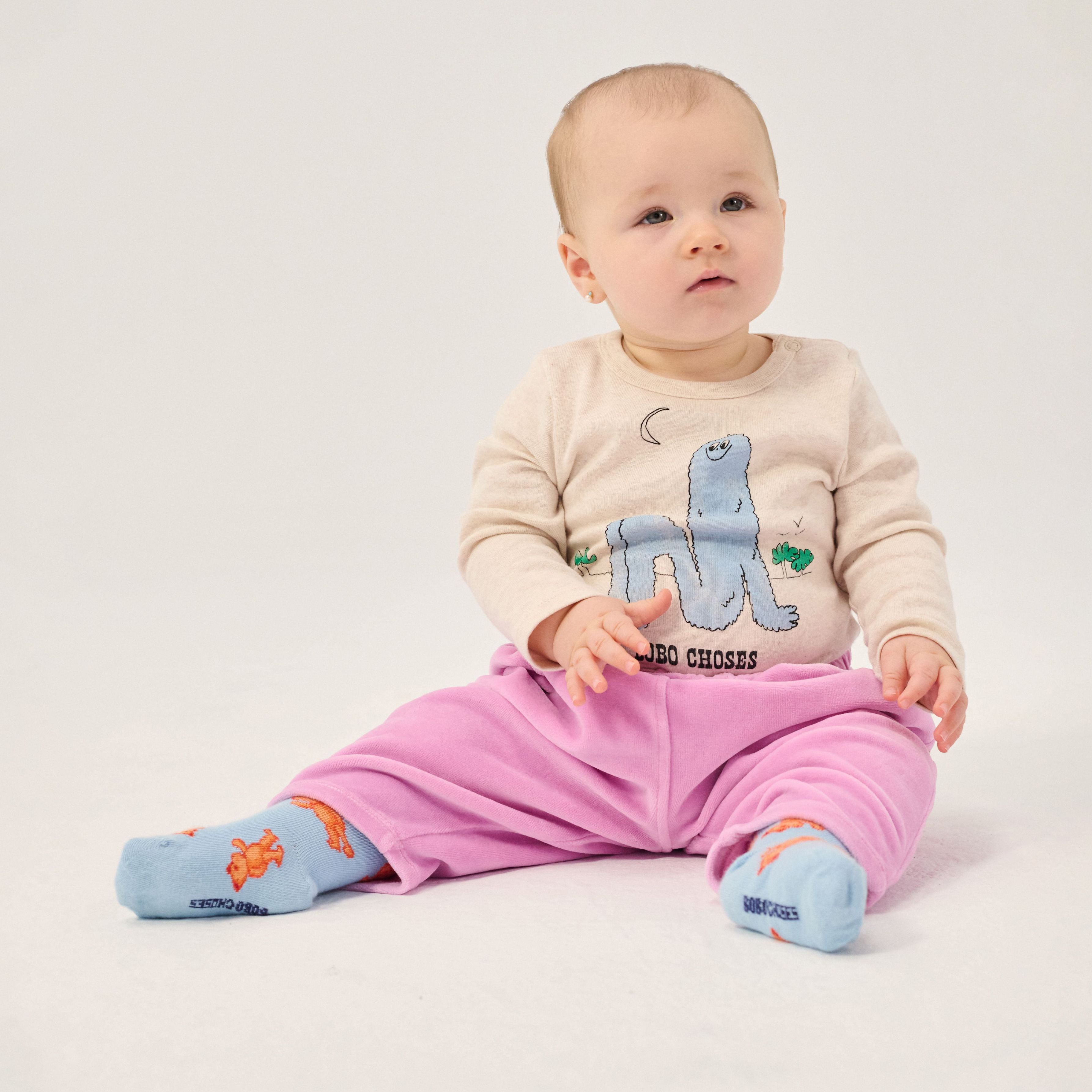 Bobo Choses-Baby Bc Velvet Jogging Pants Pink