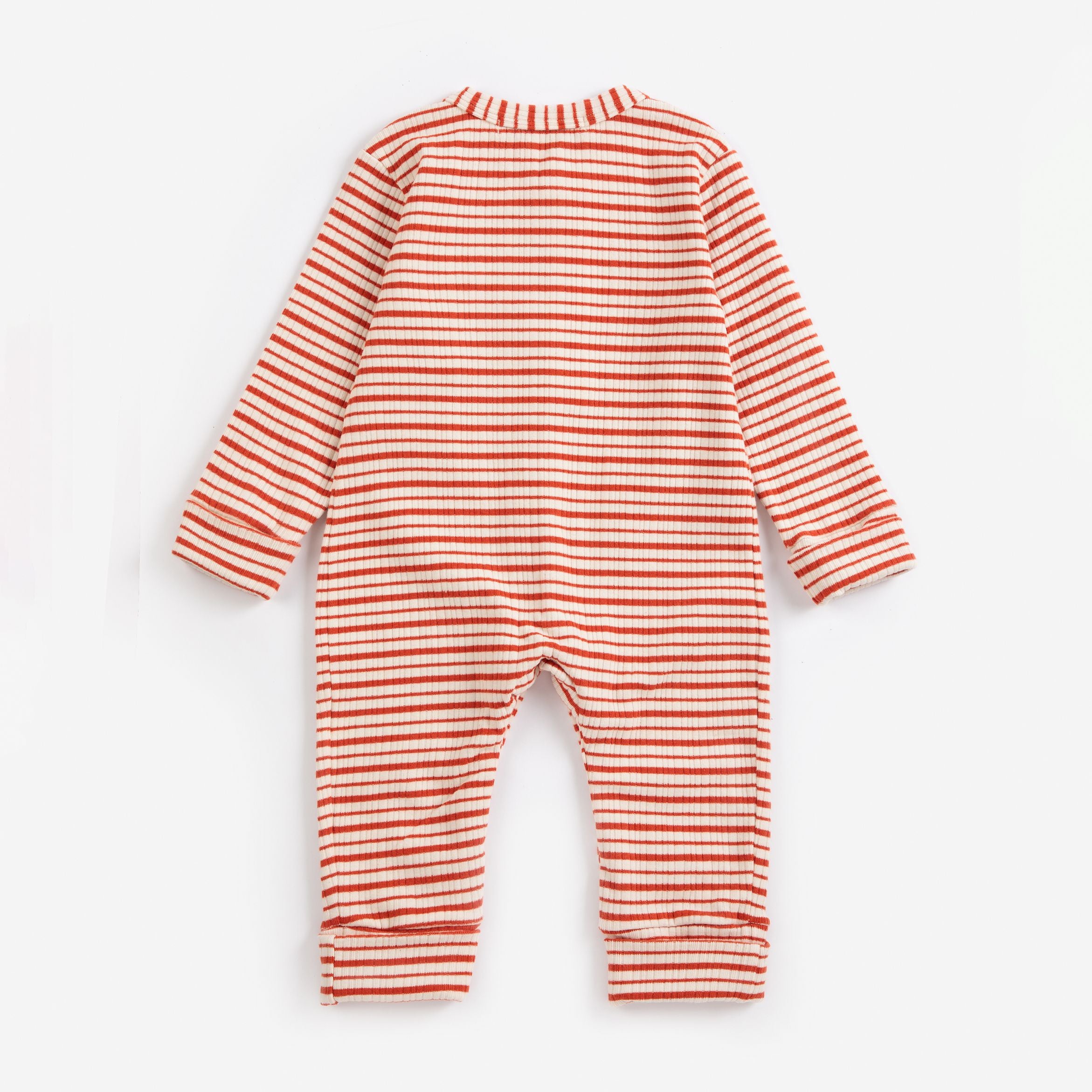 Bobo Choses-Baby Mush Monsters Duo Stripes Overall Offwhite