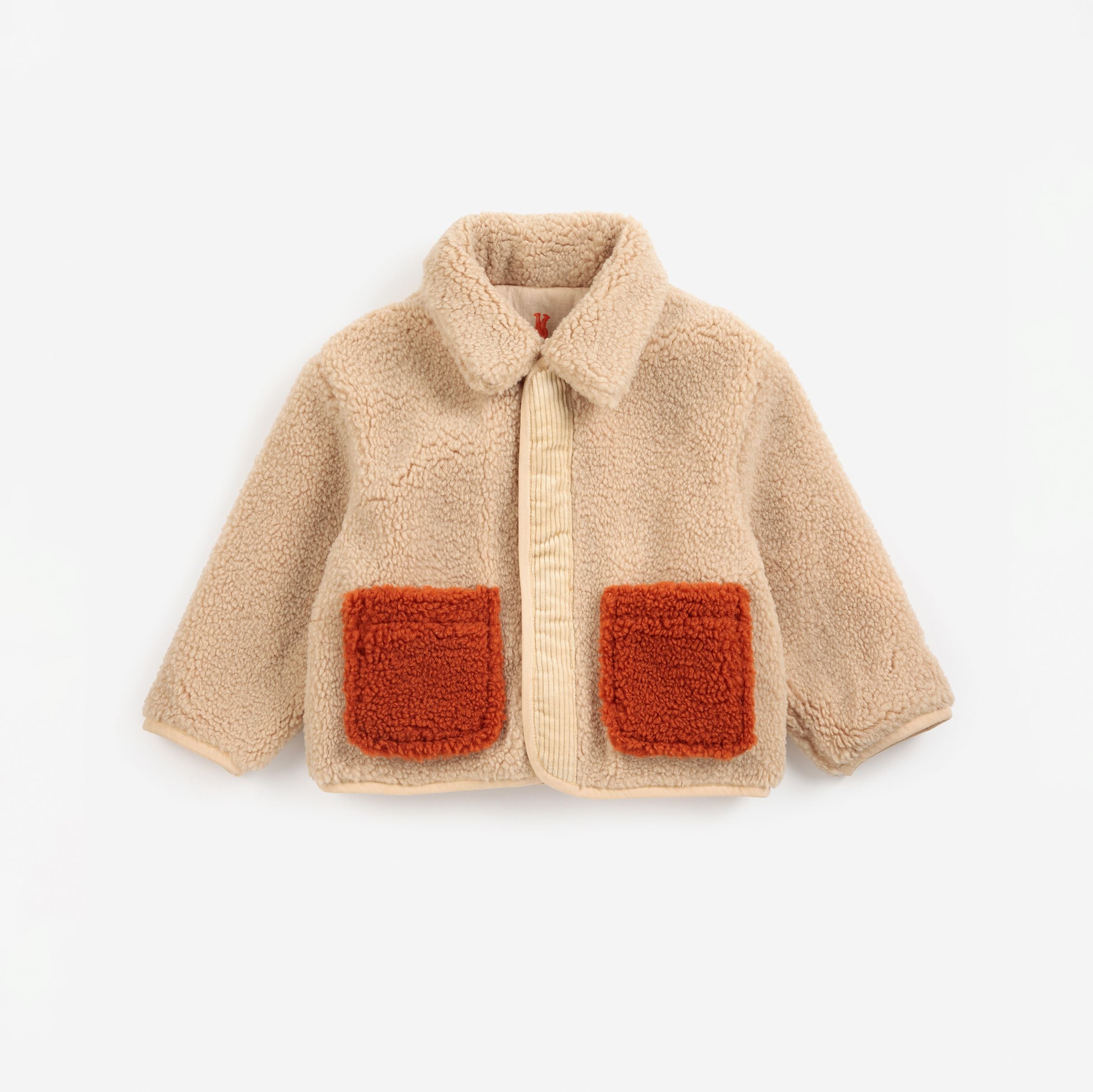Bobo Choses-Baby Softpaw Monster Sheepskin Reversible Jacket Light Pink