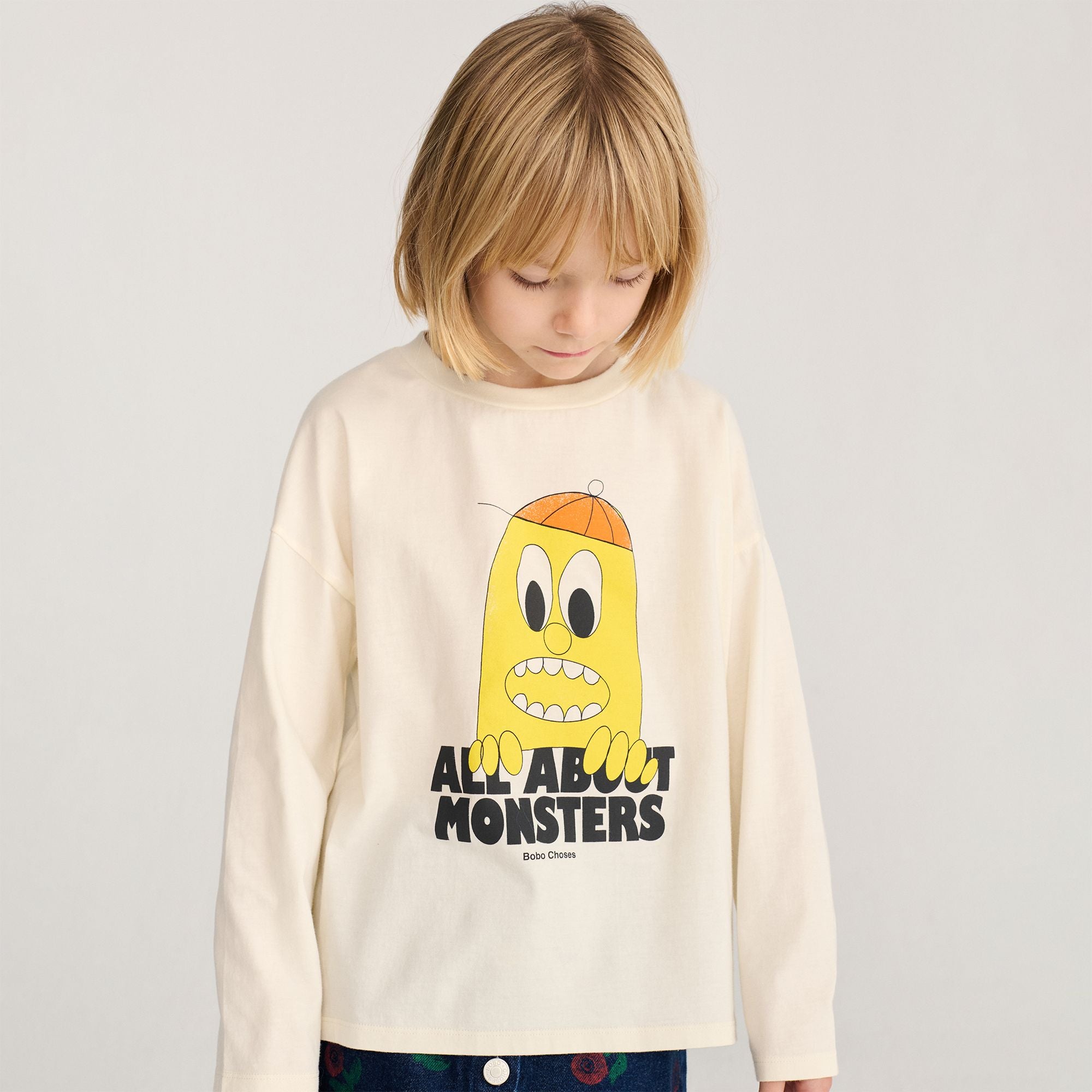 Bobo Choses-Kids Bigtooth Lemon T-Shirt Offwhite