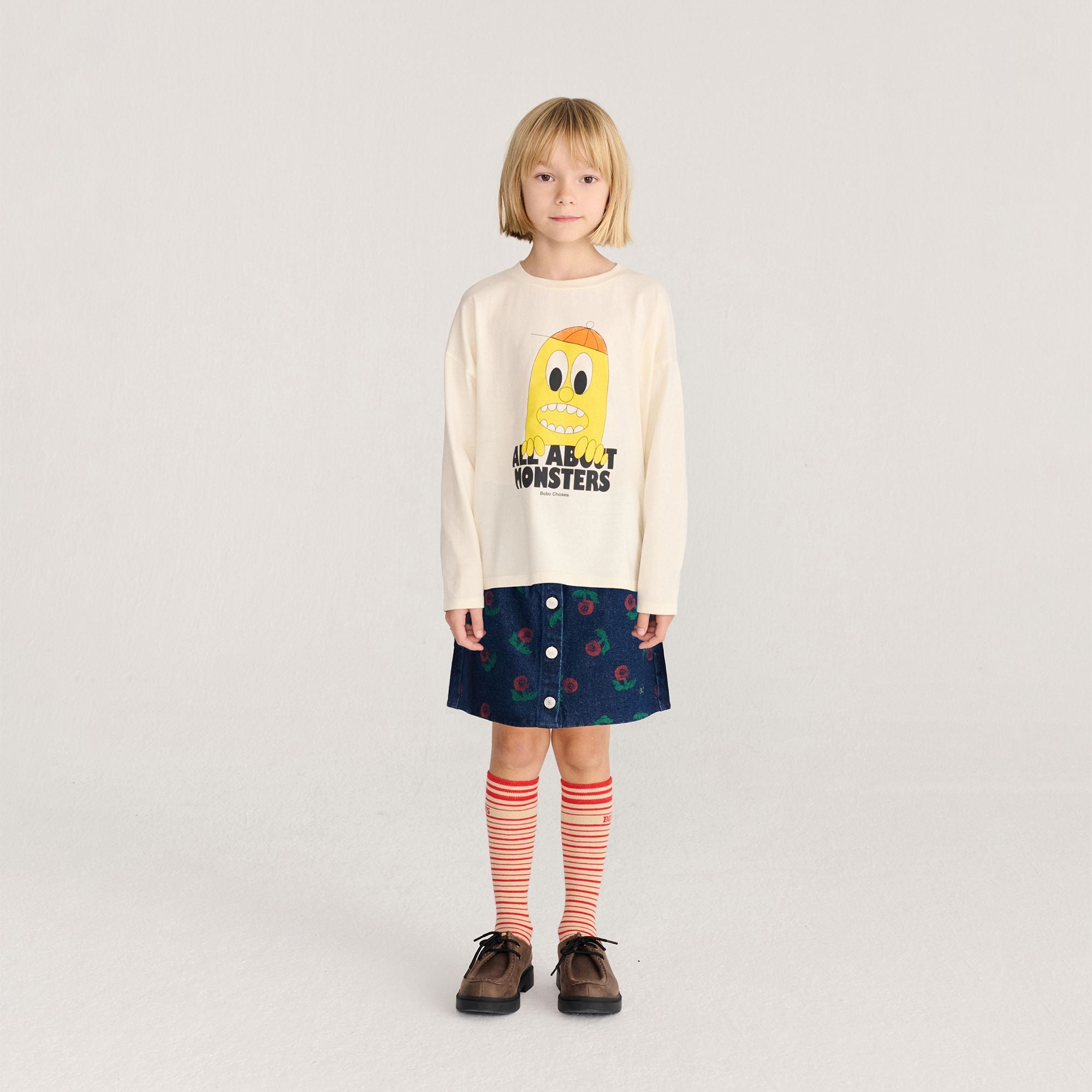 Bobo Choses-Kids Bigtooth Lemon T-Shirt Offwhite