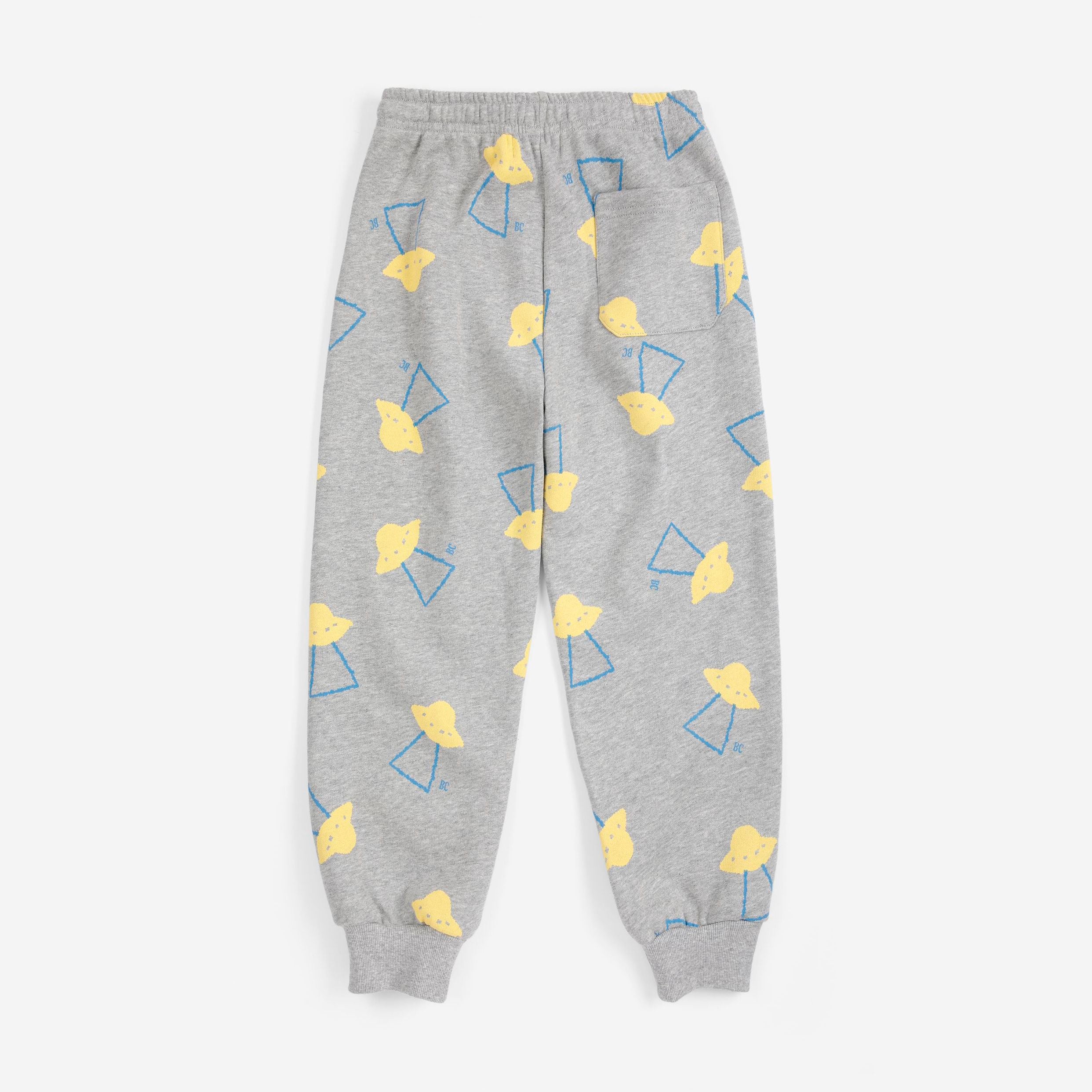 Bobo Choses-Kids Pixel Abduction All Over Jogging Pants Light Heather Grey
