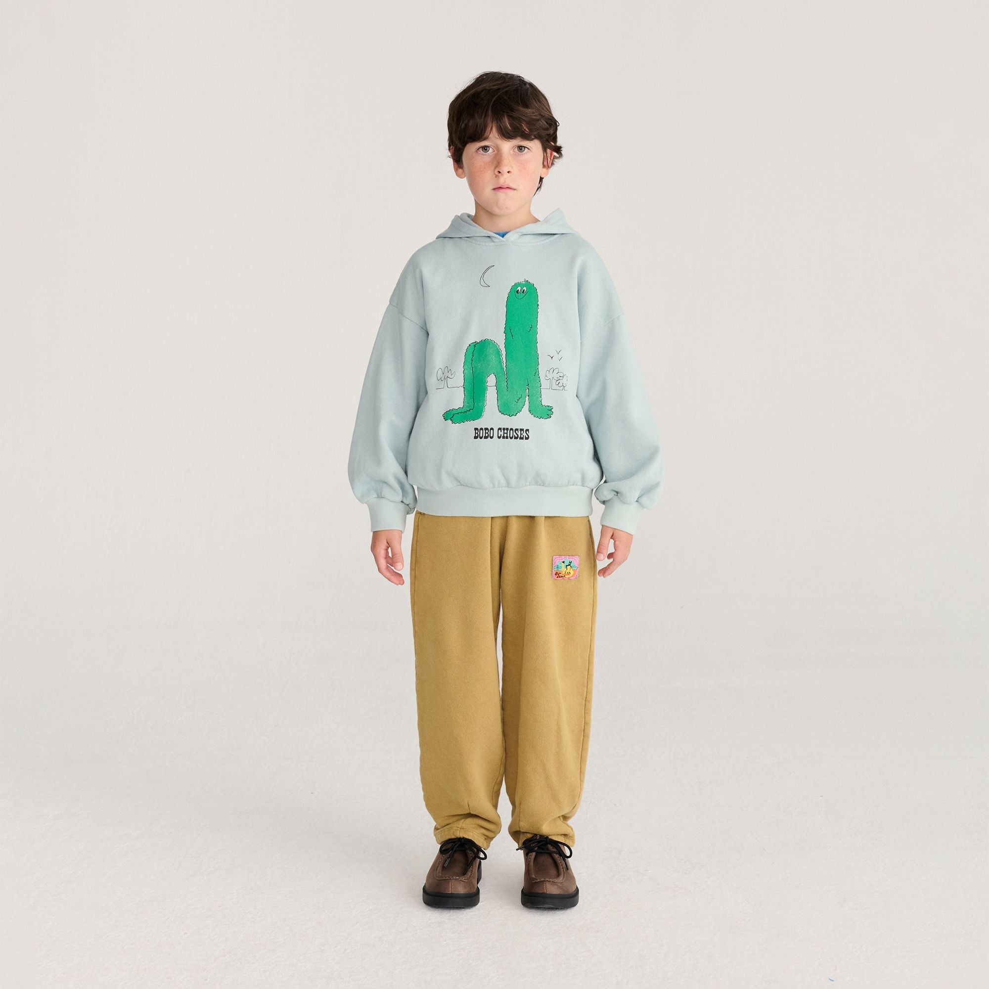 Bobo Choses-Kids Taxi Saurus Tag Cocoon Jogging Pants Khaki