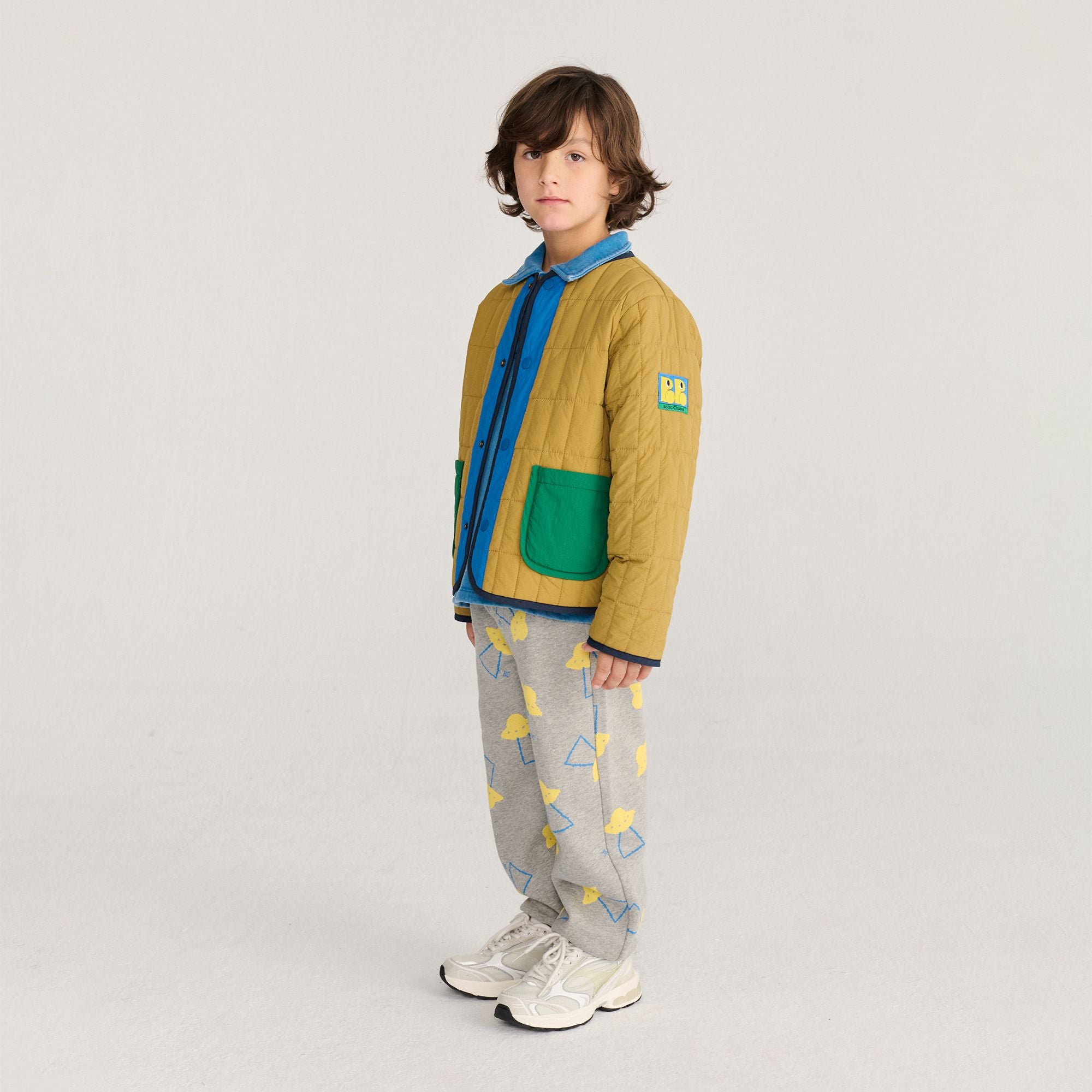 Bobo Choses-Kids Booo Bo Choses Tag Light Padded Jacket Khaki