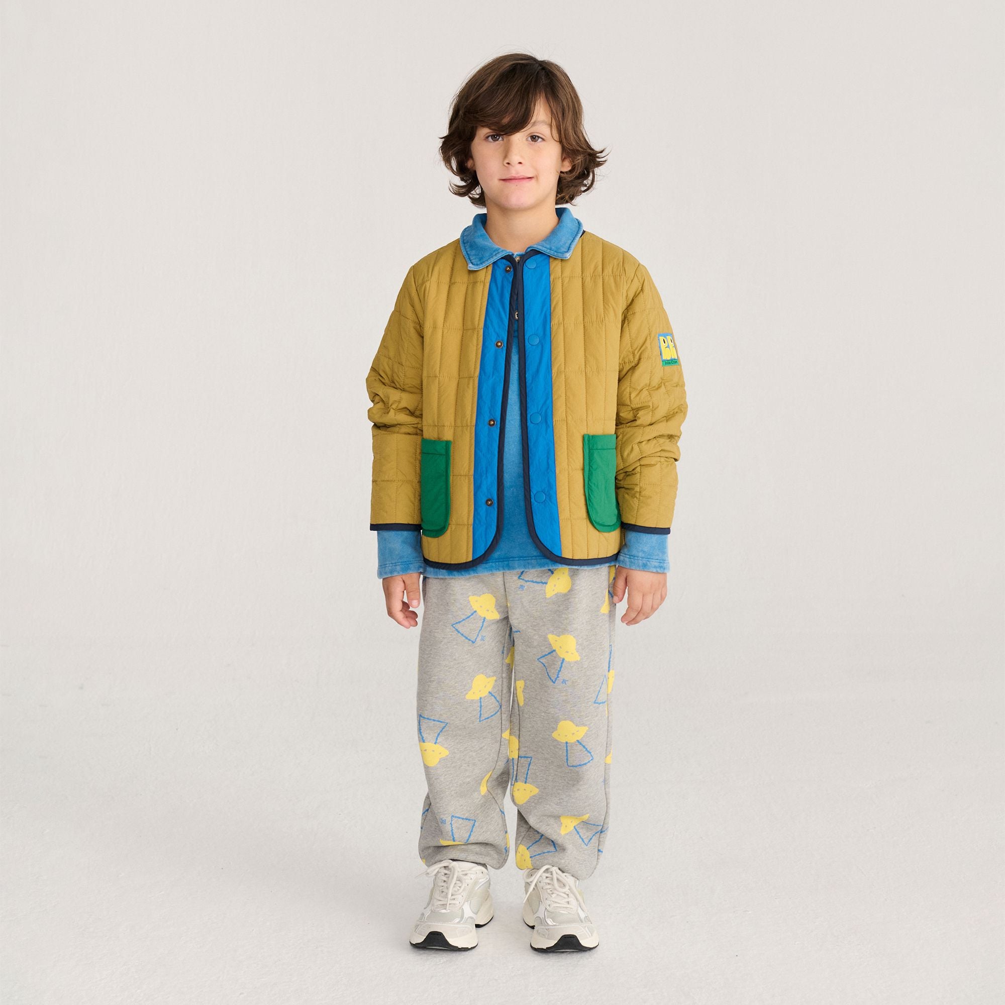 Bobo Choses-Kids Booo Bo Choses Tag Light Padded Jacket Khaki
