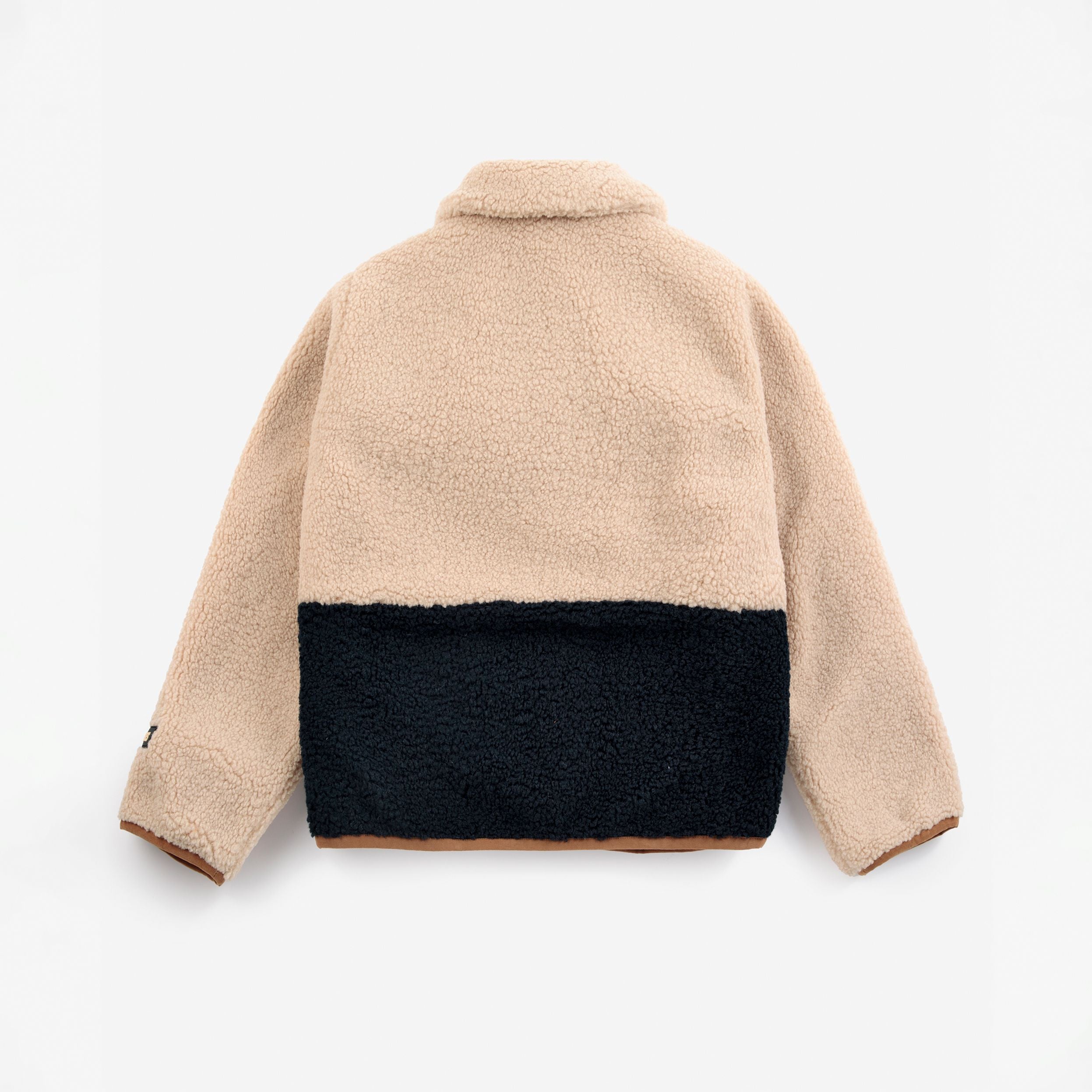 Bobo Choses-Kids Pixel Abduction All Over Reversible Jacket Brown