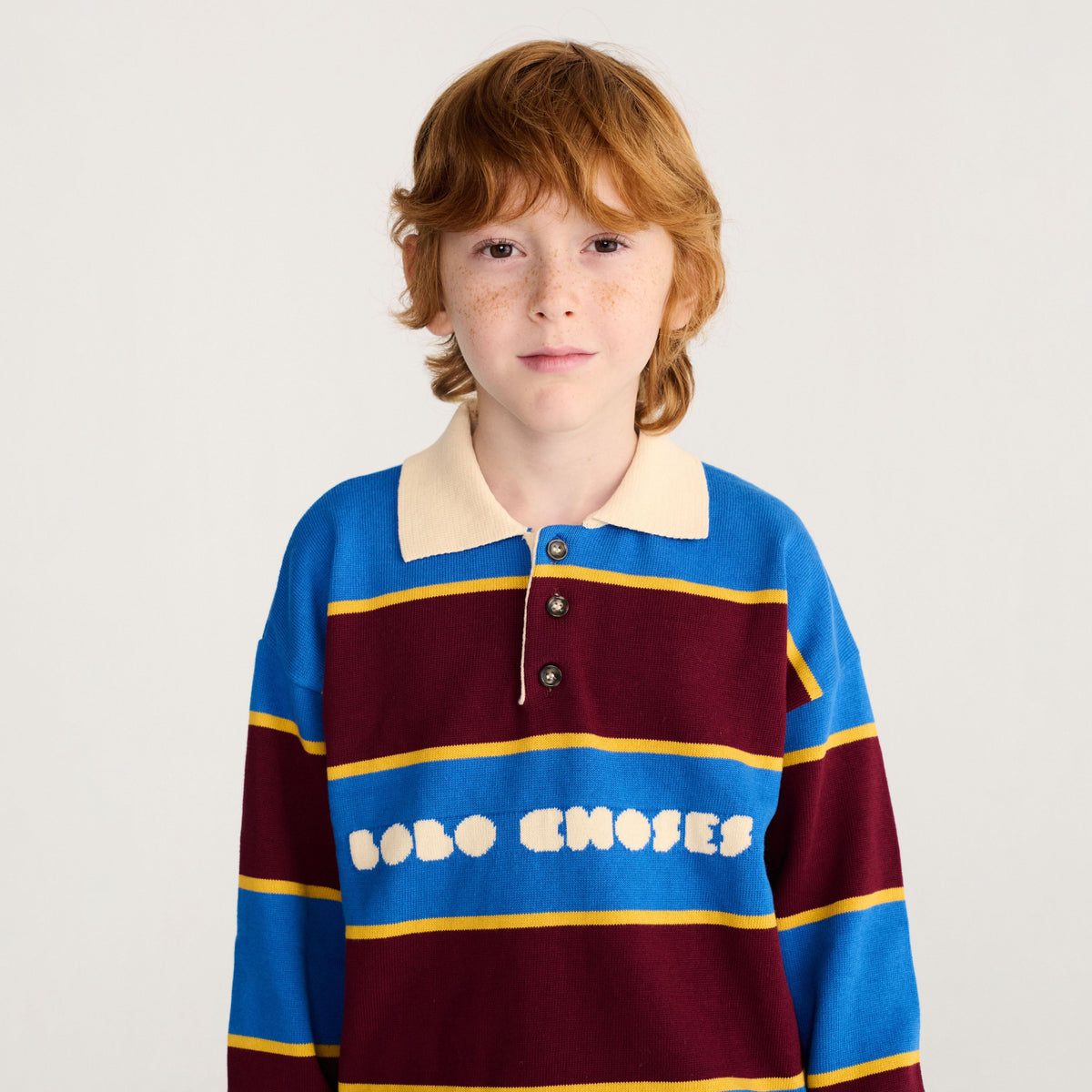 Bobo Choses-Kids Bobo Choses Bolder Polo Jumper Multicolor