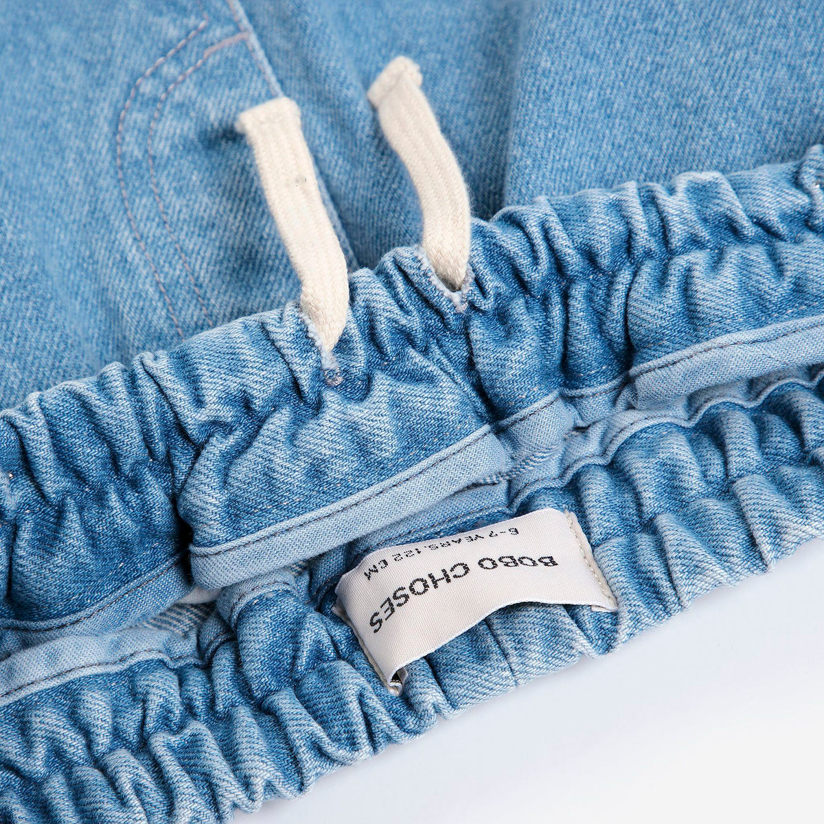 Bobo Choses-Kids Bobo Choses Embossed Denim Pants Blue