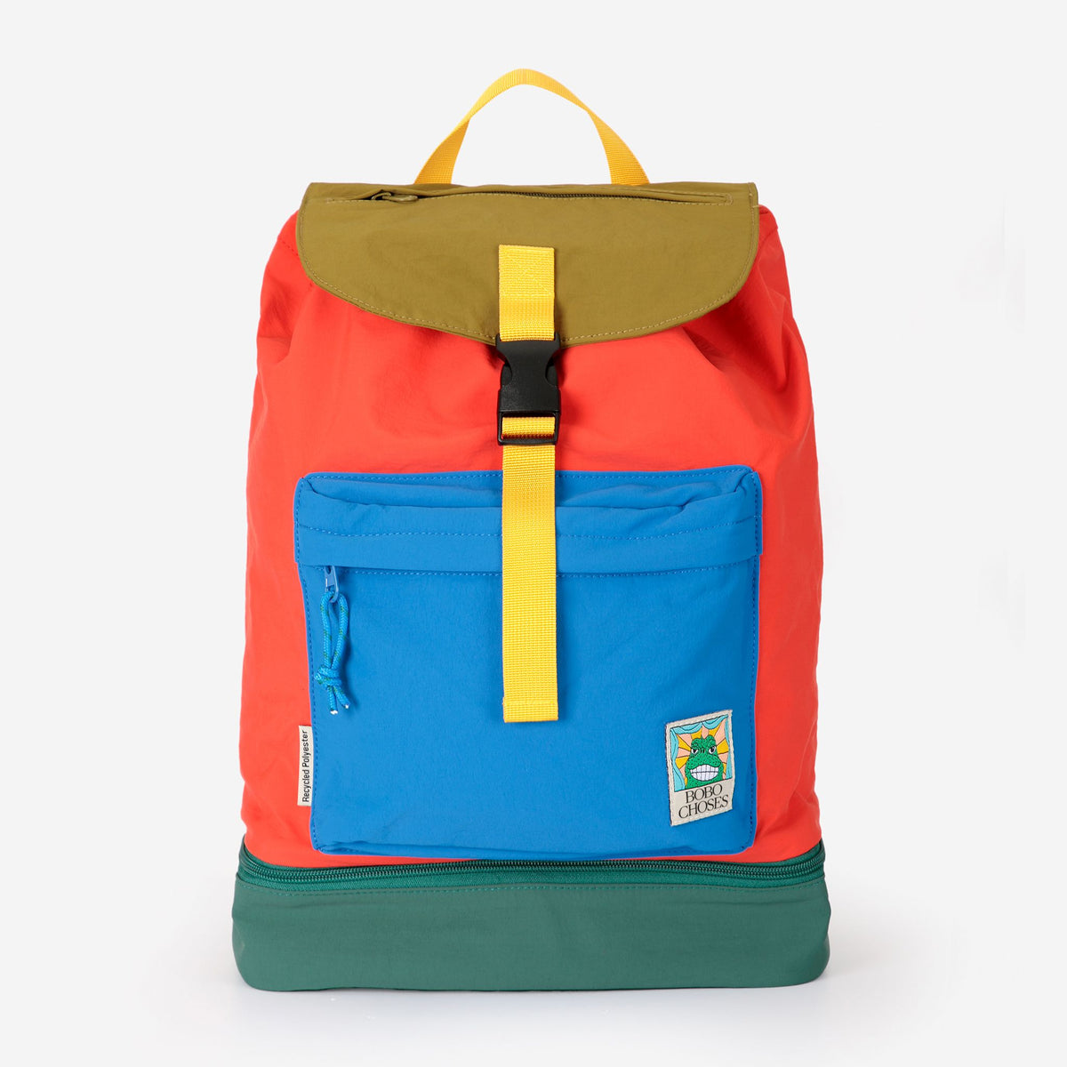 Bobo Choses-Boy Beast Tag Color Block Backpack Red