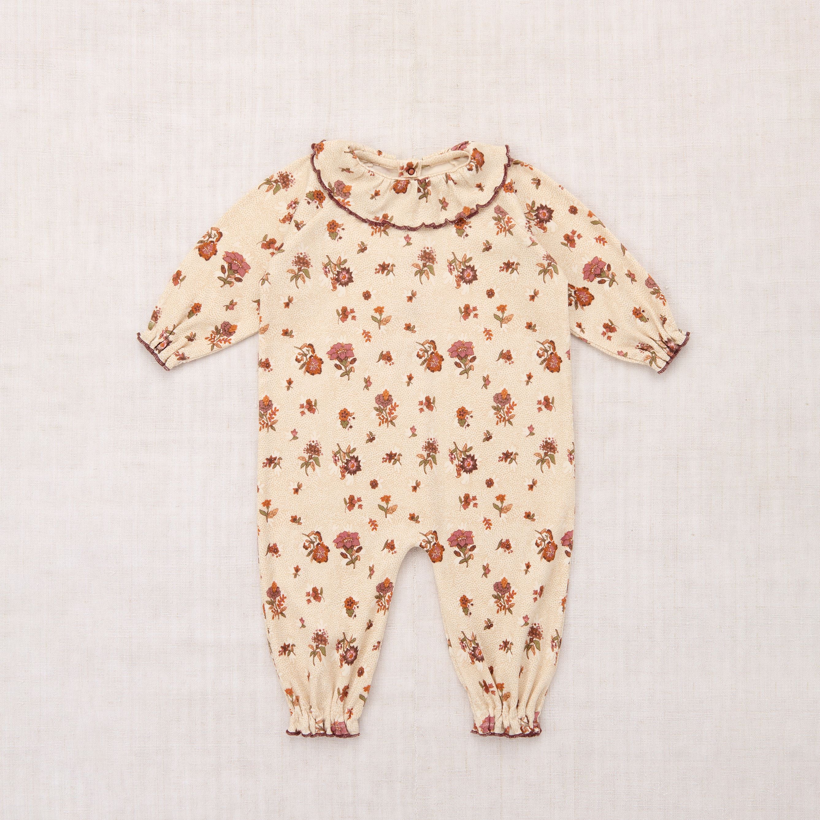 Misha & Puff-Baby Pierrot Onesie String/Antique Rose Holyoke Floral