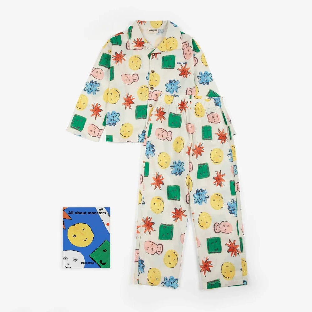 Bobo Choses-Monster Gang All Over Loungewear Woven Set & Book