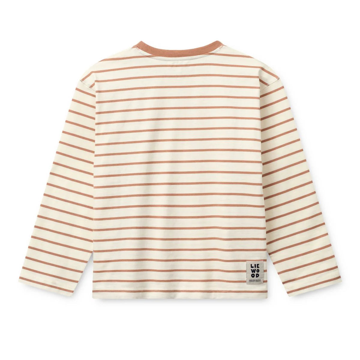 Liewood-Tyler Stripe LS T-shirt Heart Tuscany rose / Creme de la creme