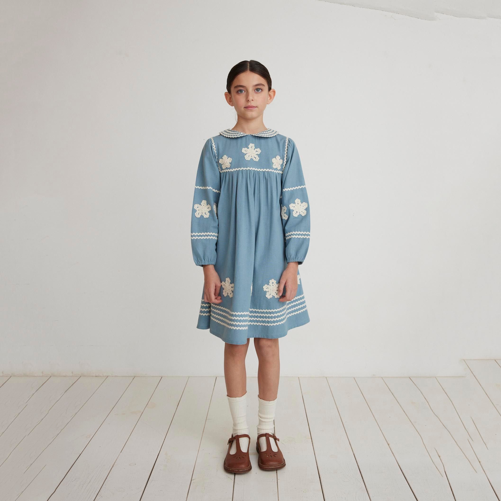 Bebe Organic-Girls Inga Dress Zigzag Dream